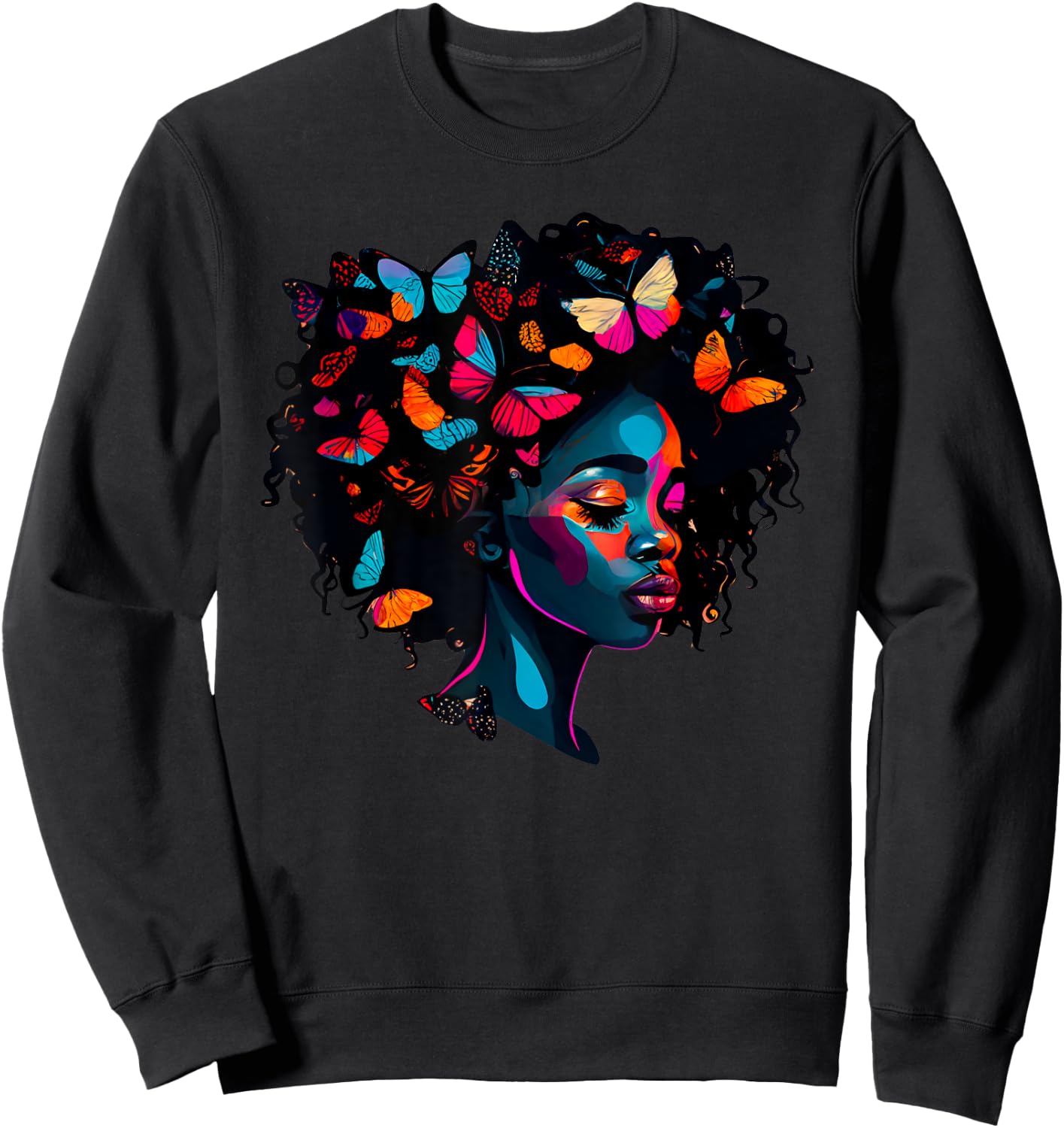 Black Queen Afro Melanin Women Sweatshirt - Sweatshirt | Black