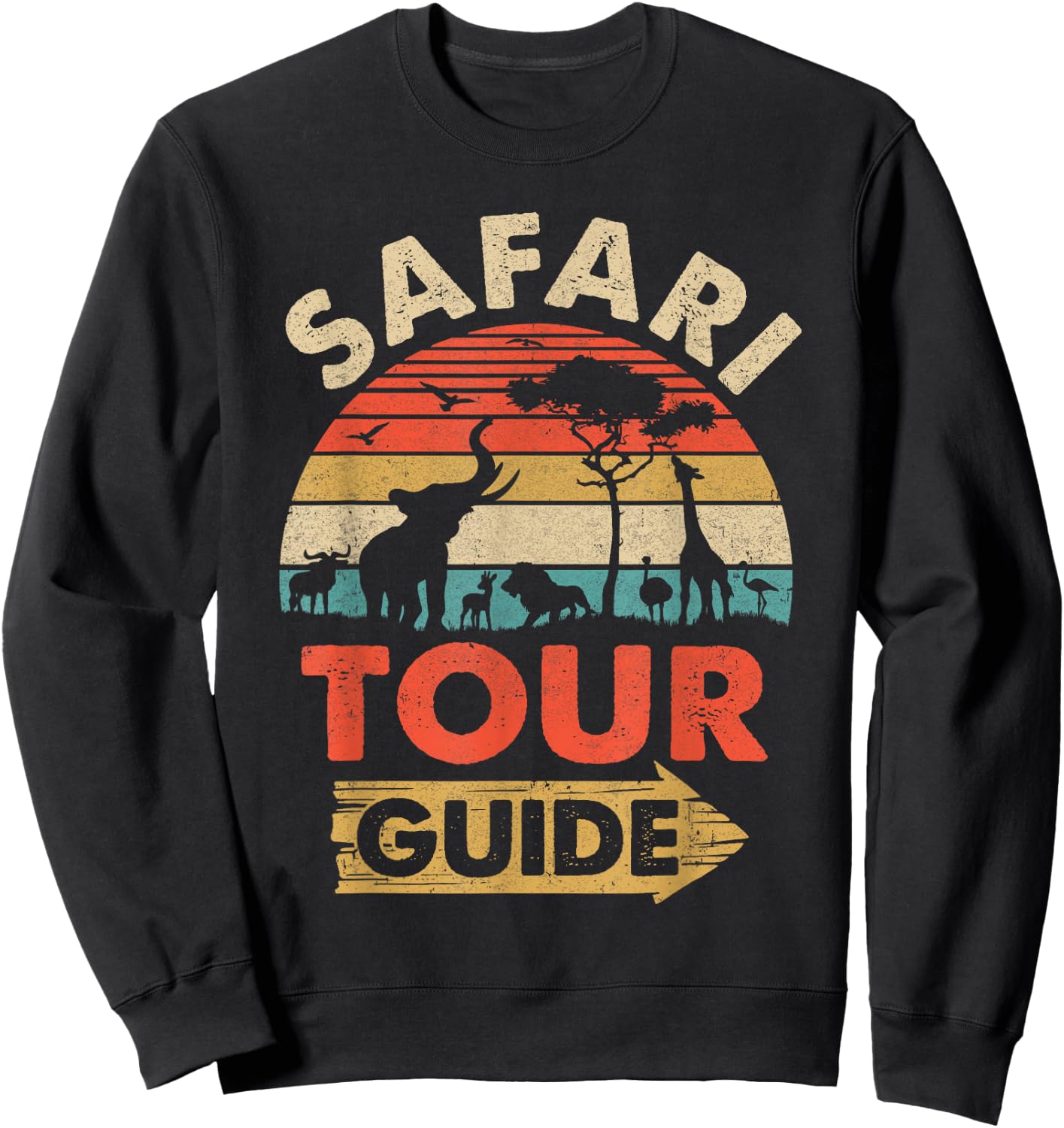 Cool Safari Squad Women Zoo Animal African Jungle Sweatshirt - Sweatshirt | Black