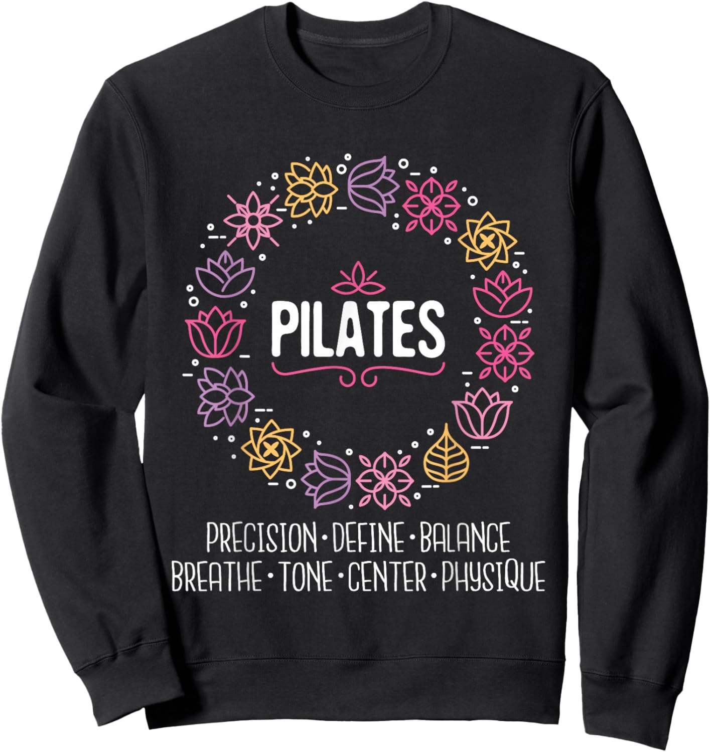 Pilates - Health Enthusiast Fitness Coach Training Workout Sweatshirt - Sweatshirt | Black