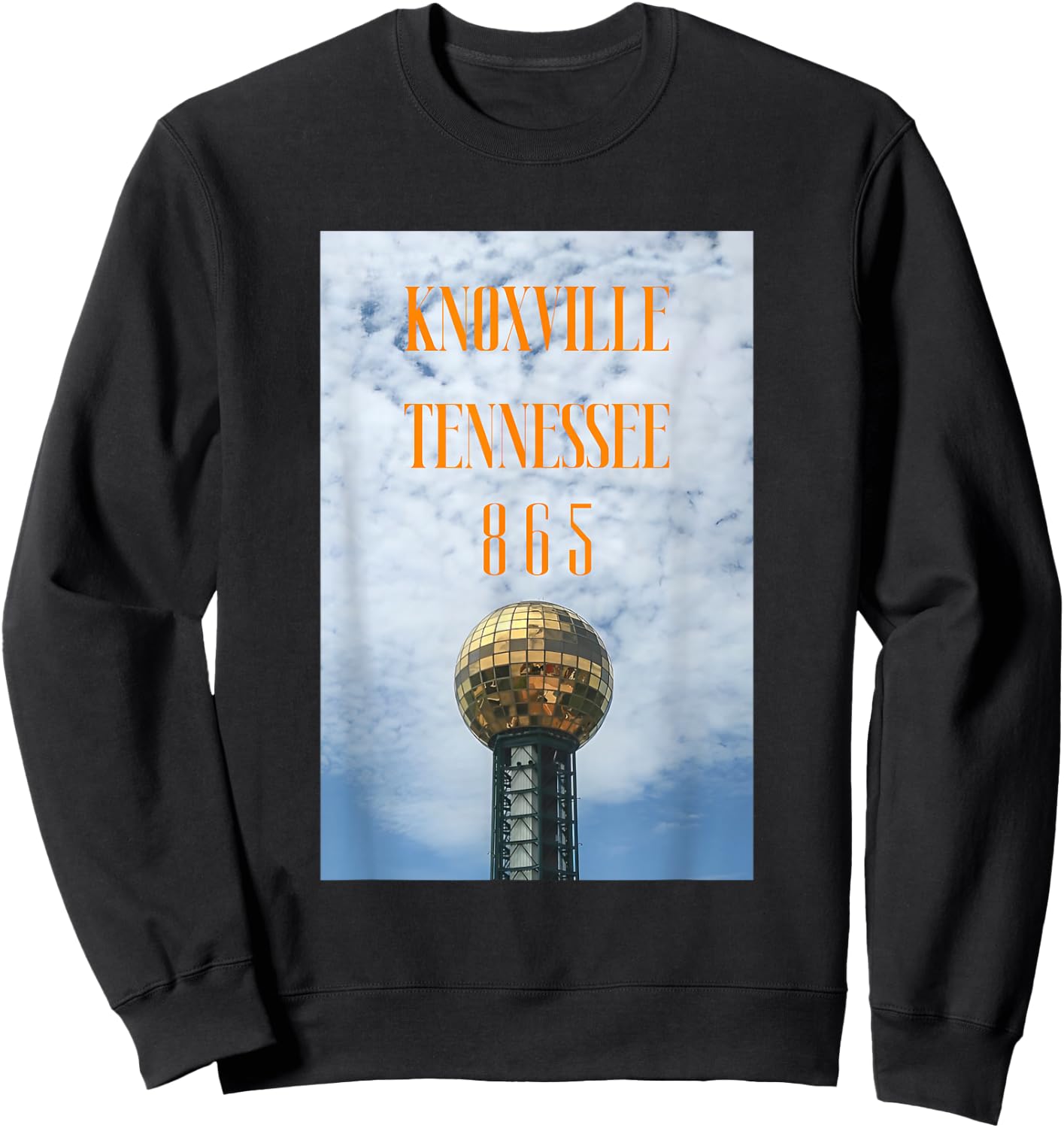 Sunsphere Tower Knoxville 865 Tennessee Travel Souvenir Sweatshirt - Sweatshirt | Black