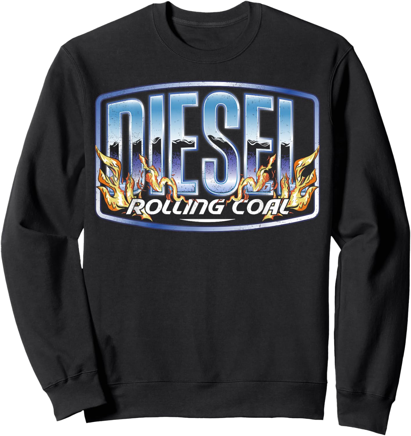 Diesel Rolling Coal Trucker Truck Driver Mechanic Retro Men Sweatshirt - Sweatshirt | Black