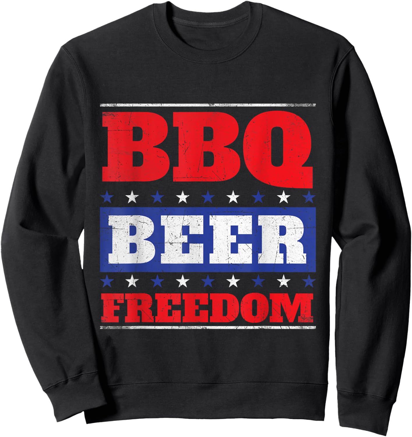 BBQ Beer Freedom - Grill Barbecue Grilling BBQ Lover Sweatshirt - Sweatshirt | Black