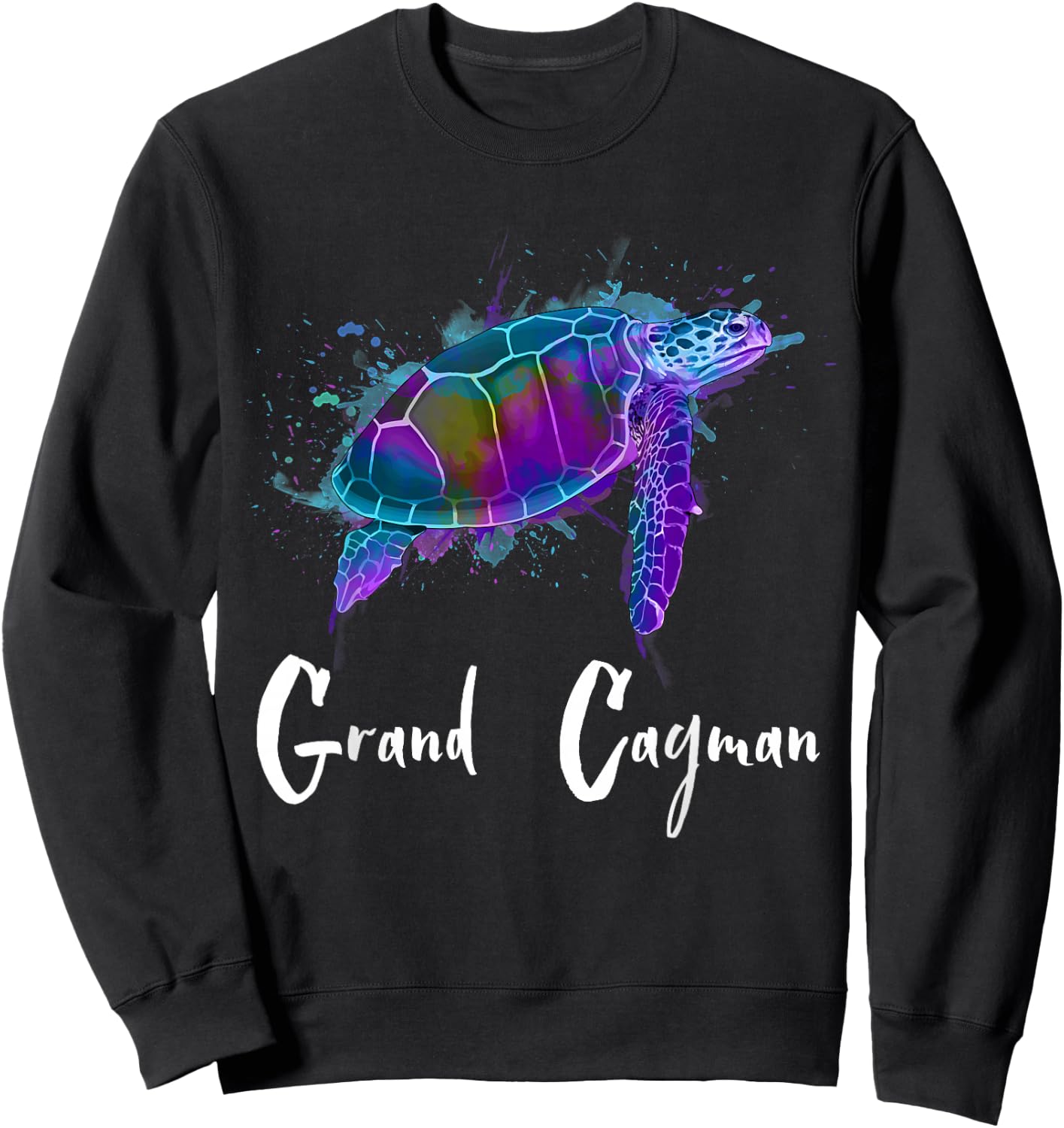Grand Cayman Souvenir Cayman Islands Sea Turtle Grand Cayman Sweatshirt - Sweatshirt | Black