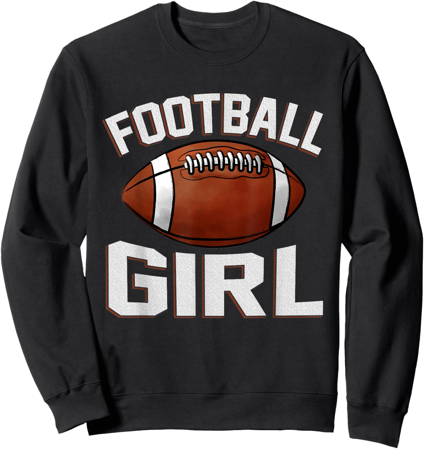 American Football Lover Girl Player shirt Funny Football Sweatshirt - Sweatshirt | Black