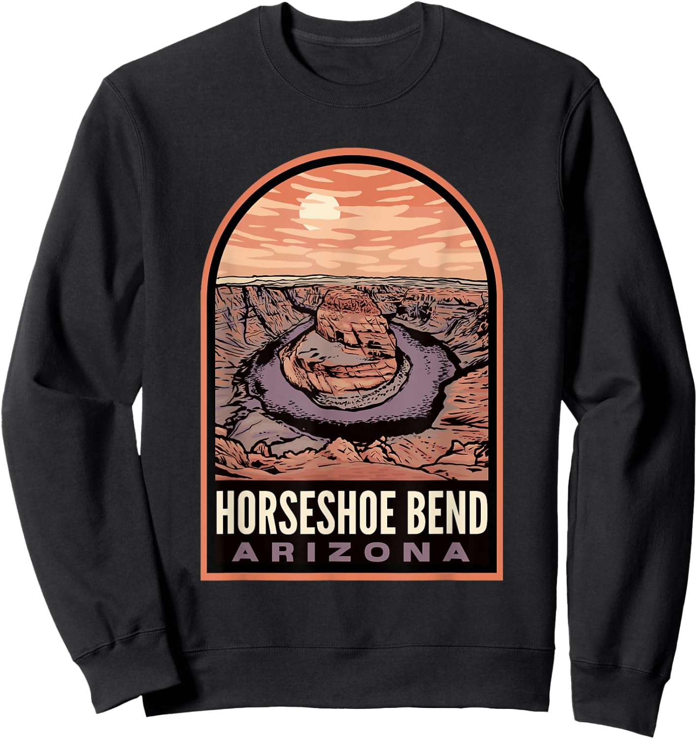 Horseshoe Bend Arizona Sweatshirt - Sweatshirt | Black