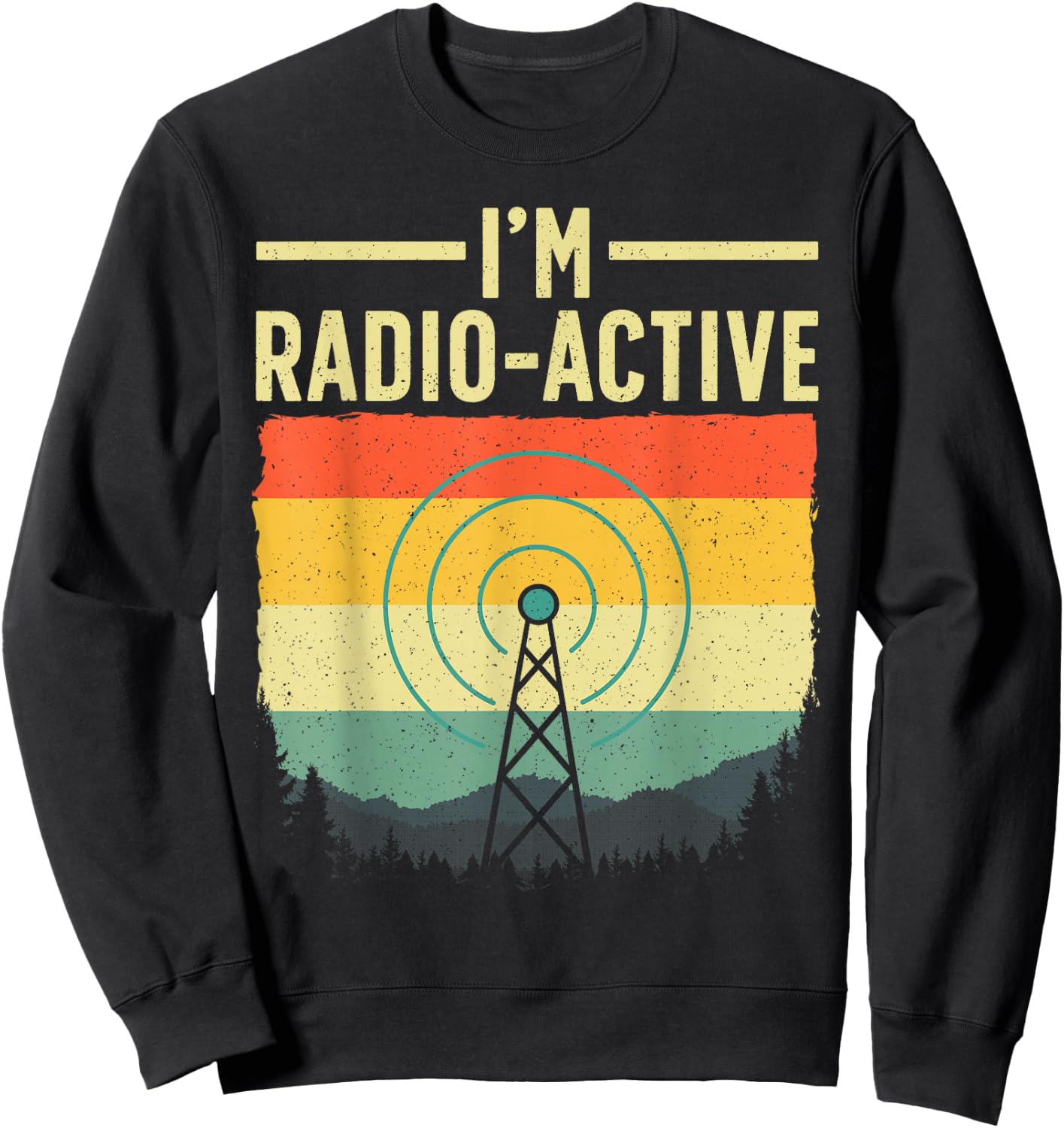 Cool Ham Radio Art Women Ham Operator Amateur Radio Sweatshirt - Sweatshirt | Black