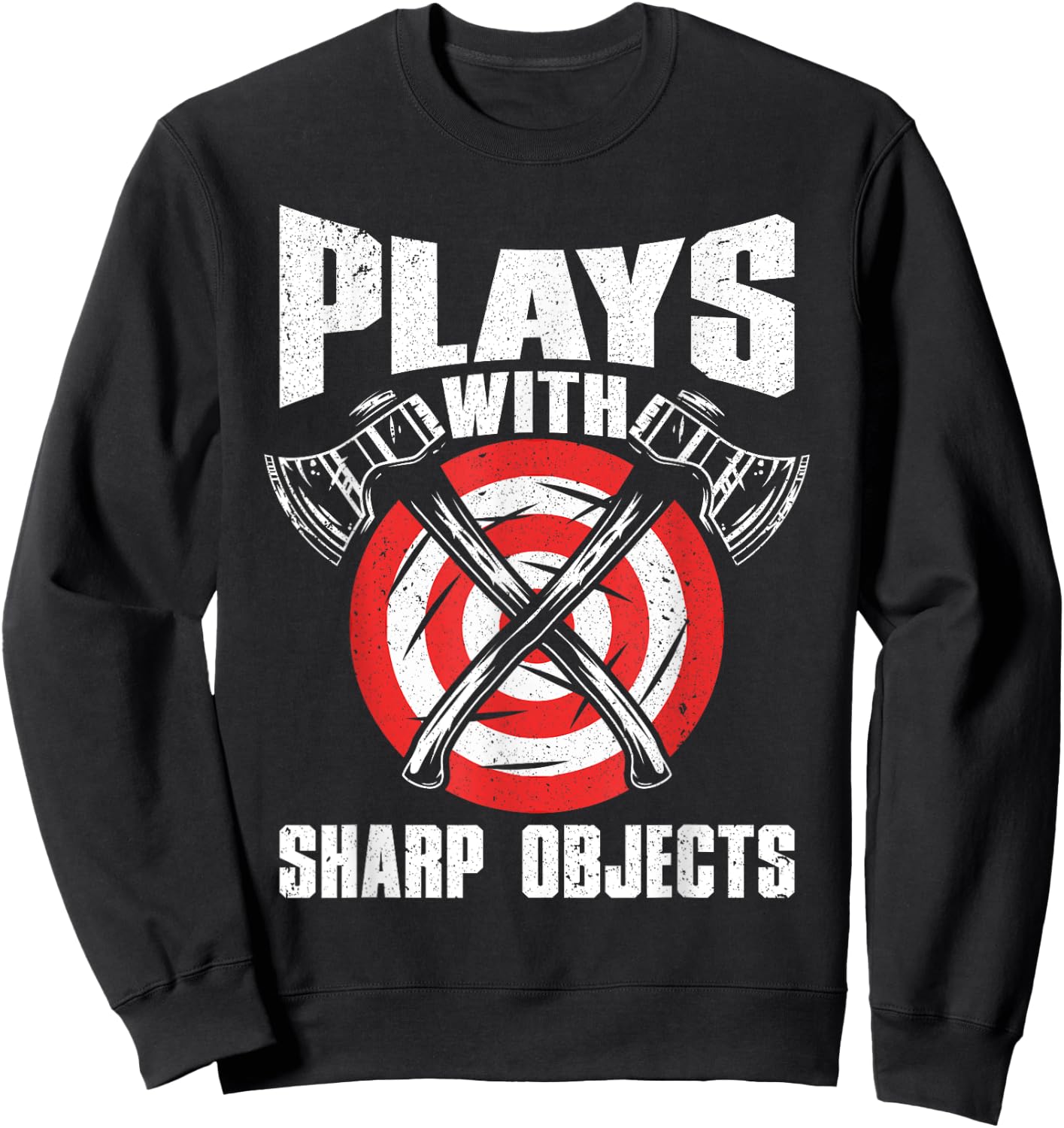 Funny Axe Throwing Design Women Ax Throwing Lover Sweatshirt - Sweatshirt | Black