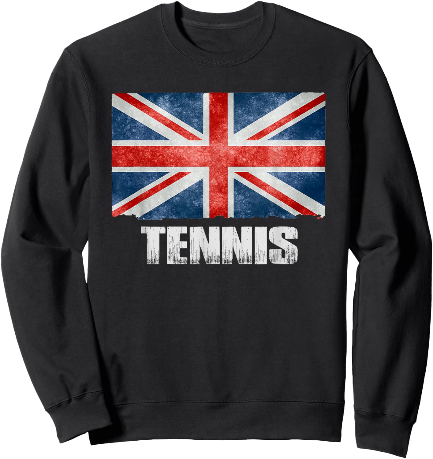Great Britain UK Flag Tennis - Patriotic UK Tennis Gift Kids Men Sweatshirt - Sweatshirt | Black
