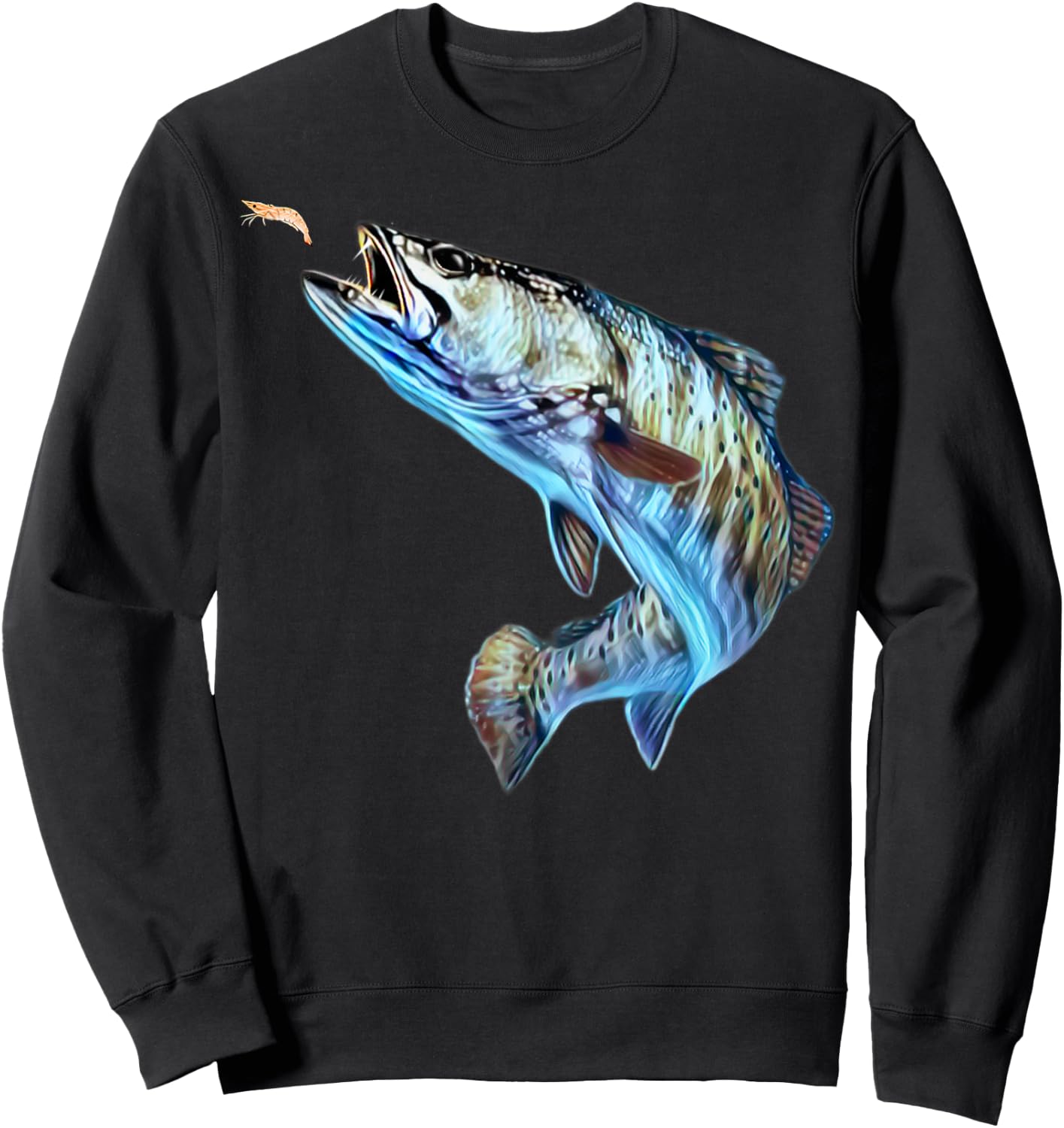 Speckled Trout Fishing - Men, Women & Kids Speckled Trout Sweatshirt - Sweatshirt | Black
