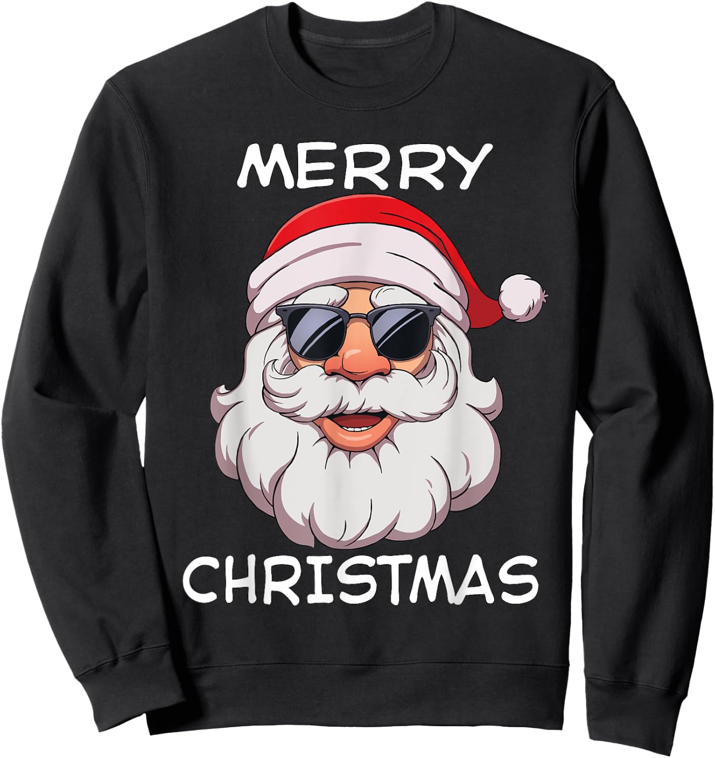 Santa Claus Merry Christmas Sweatshirt - Sweatshirt | Black