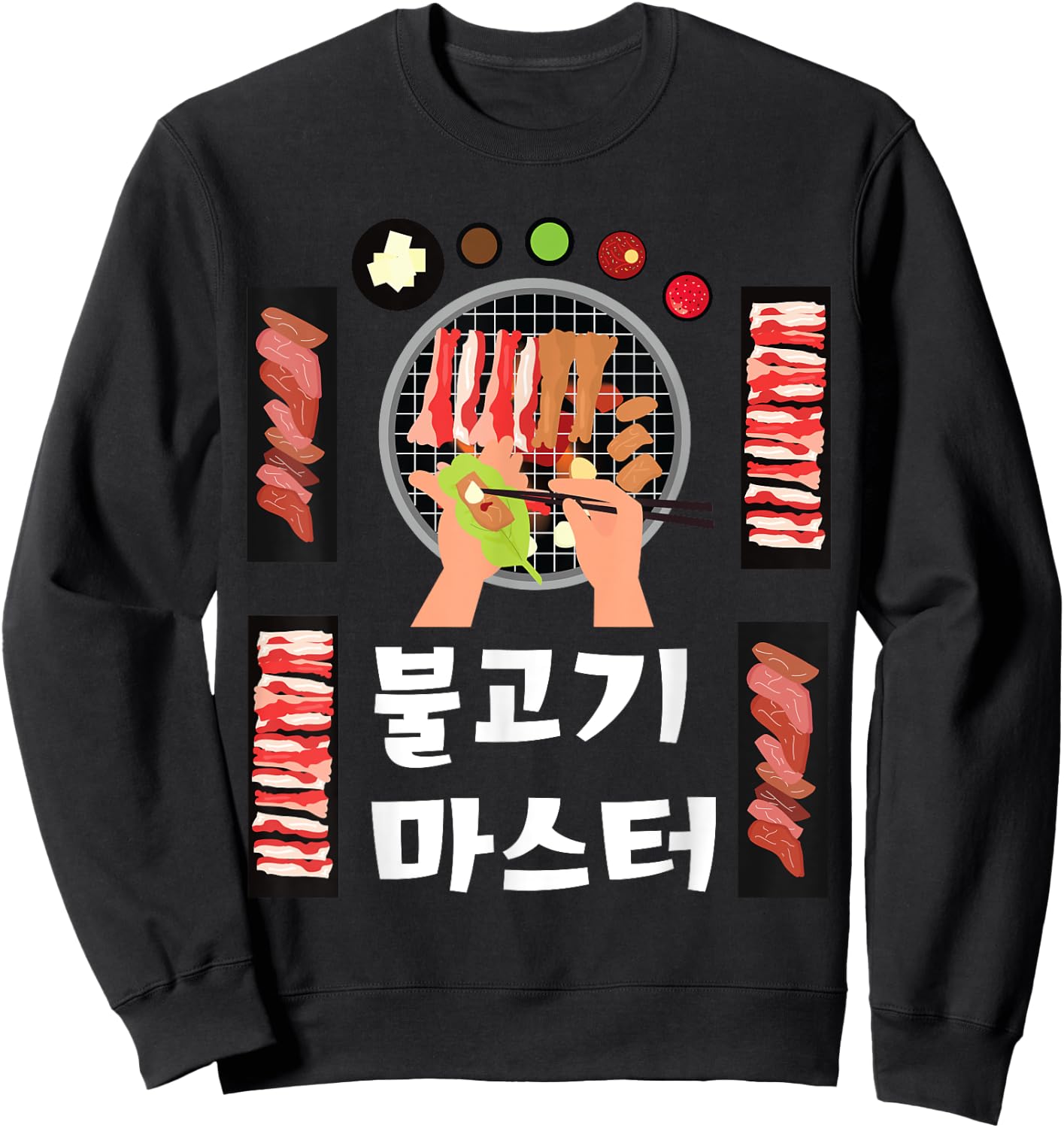 Bulgogi Hangul KBBQ Sweatshirt - Sweatshirt | Black