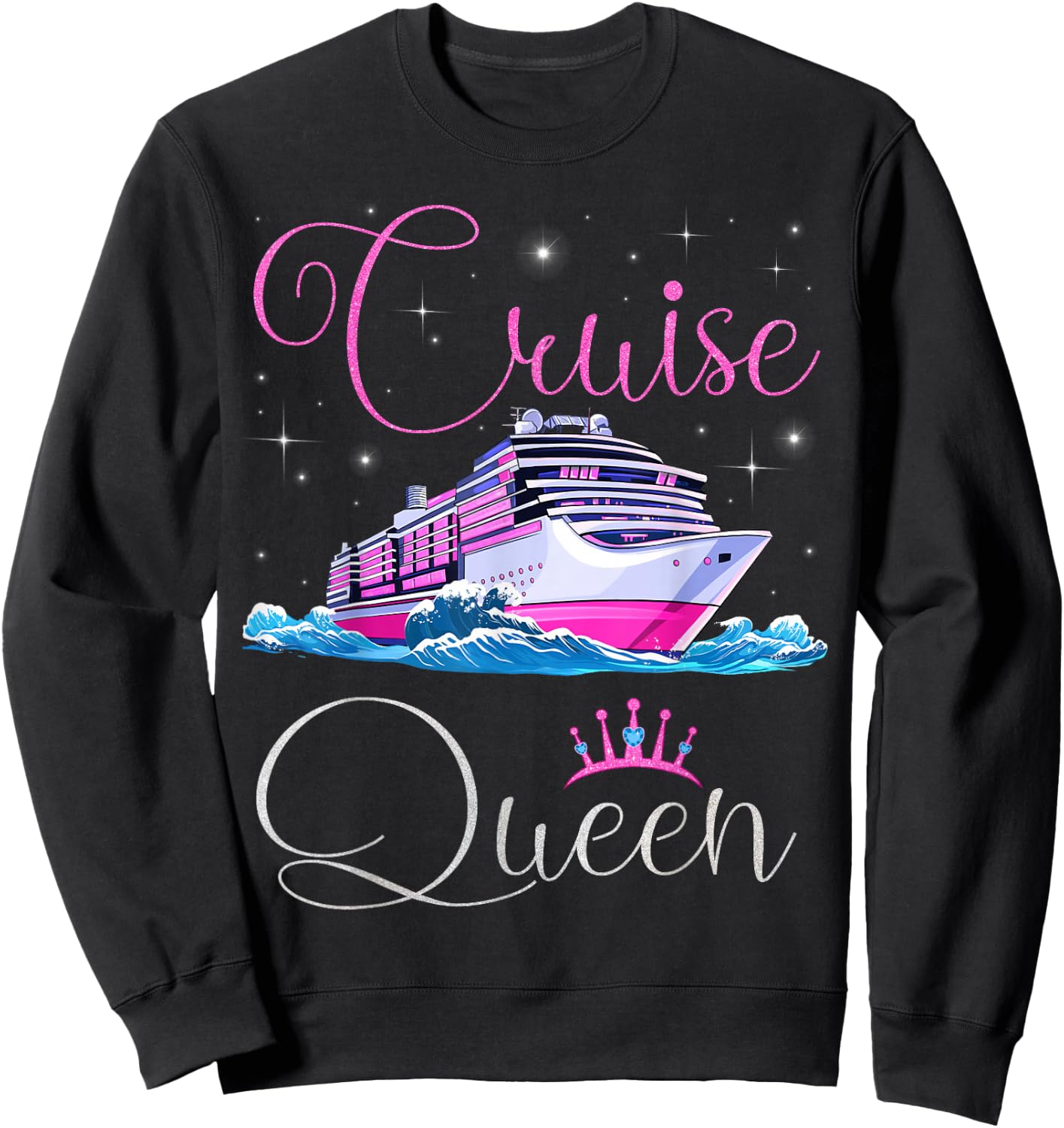 Cruise Queen Cruising Lover Cruisers Women Girls Sweatshirt - Sweatshirt | Black