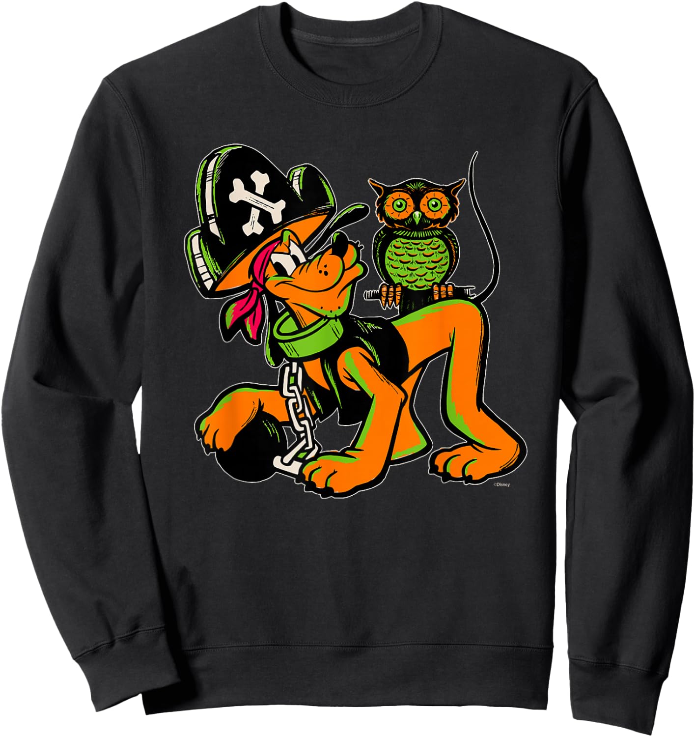 Disney 100 Pluto Halloween Classic Pirate Captain Costume Sweatshirt - Sweatshirt | Black