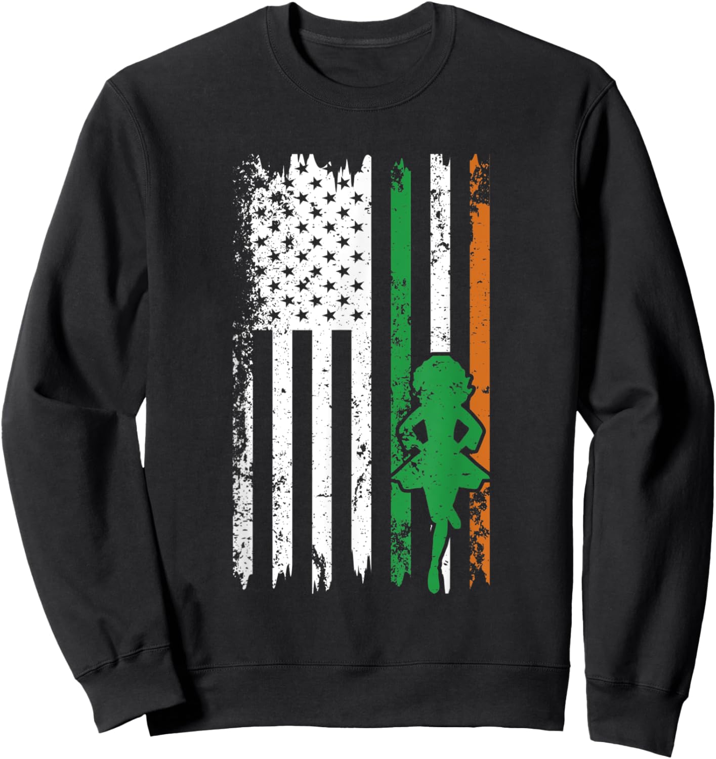 Irish Dance St Patricks Day Reel Girl Irish Step Dance Shoes Sweatshirt - Sweatshirt | Black
