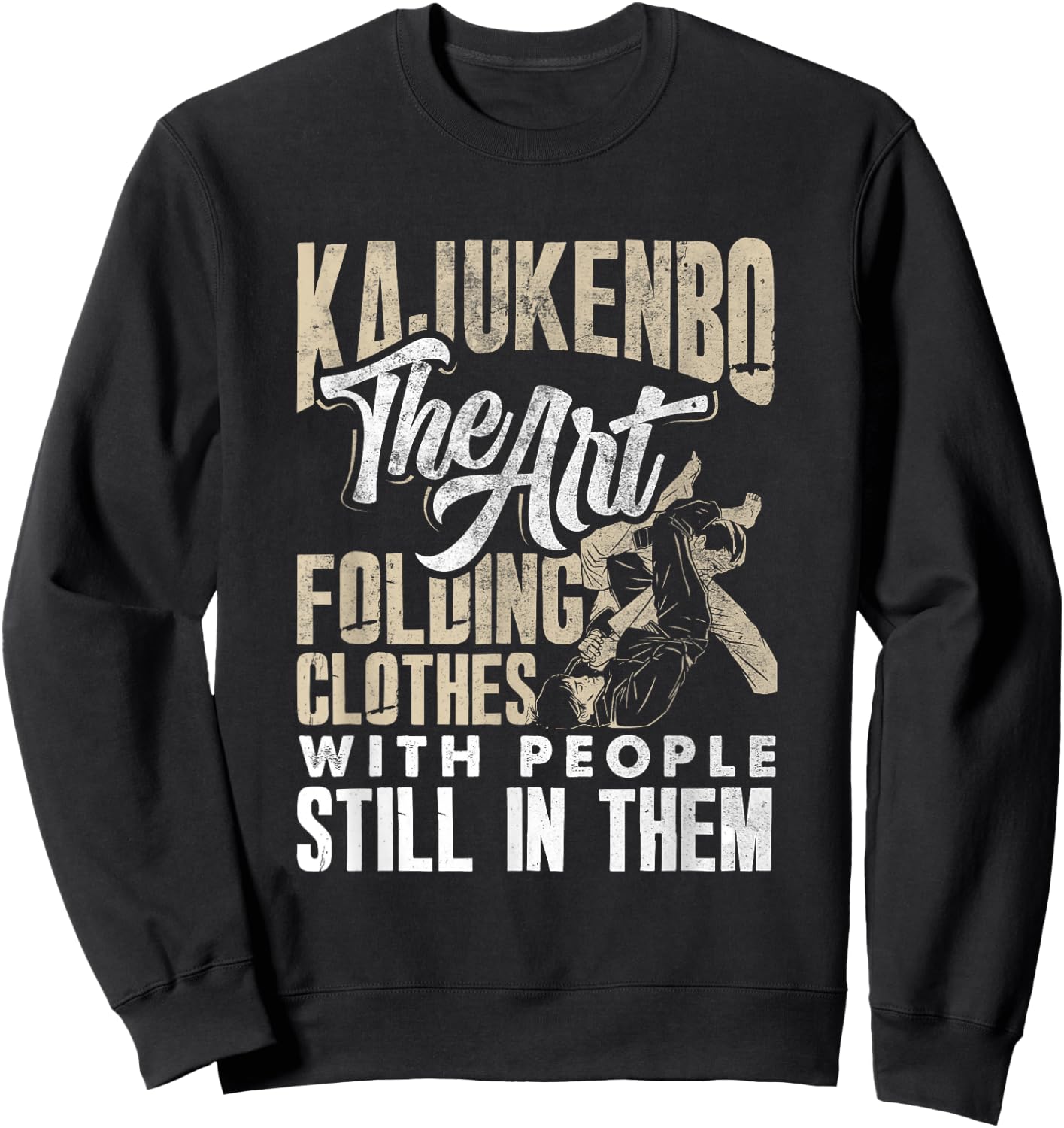 Kajukenbo Art Folding Clothes With People Karate Judo Fusion Sweatshirt - Sweatshirt | Black