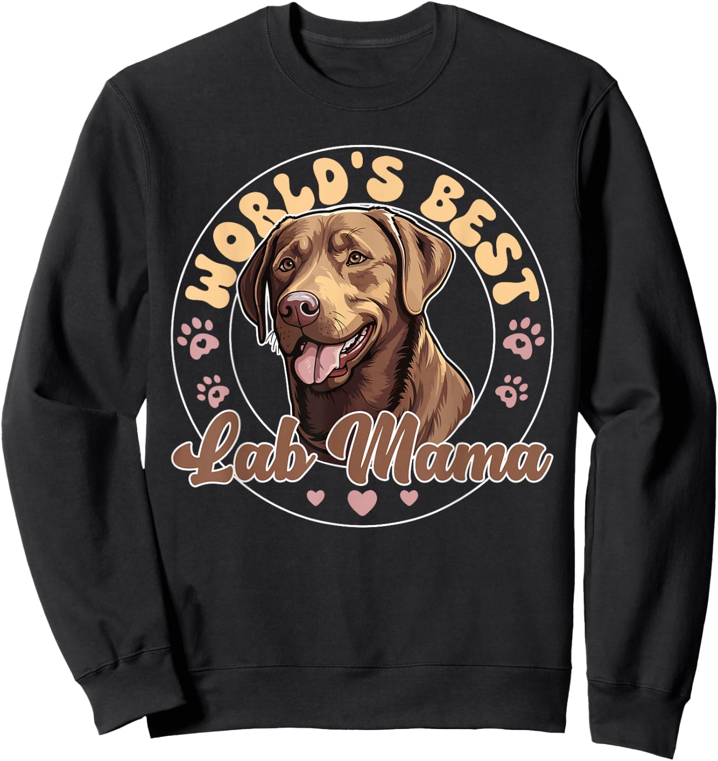 Labrador Retirever Groovy World's Best Chocolate Lab Mum Sweatshirt - Sweatshirt | Black