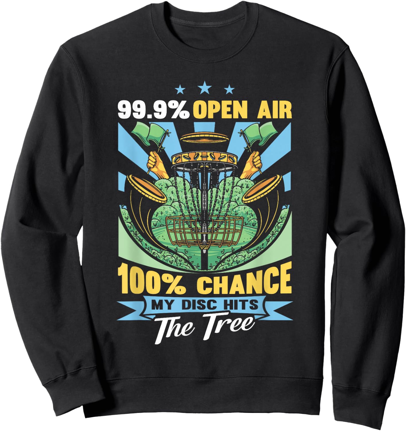 Funny Disc Golf Player Sweatshirt - Sweatshirt | Black