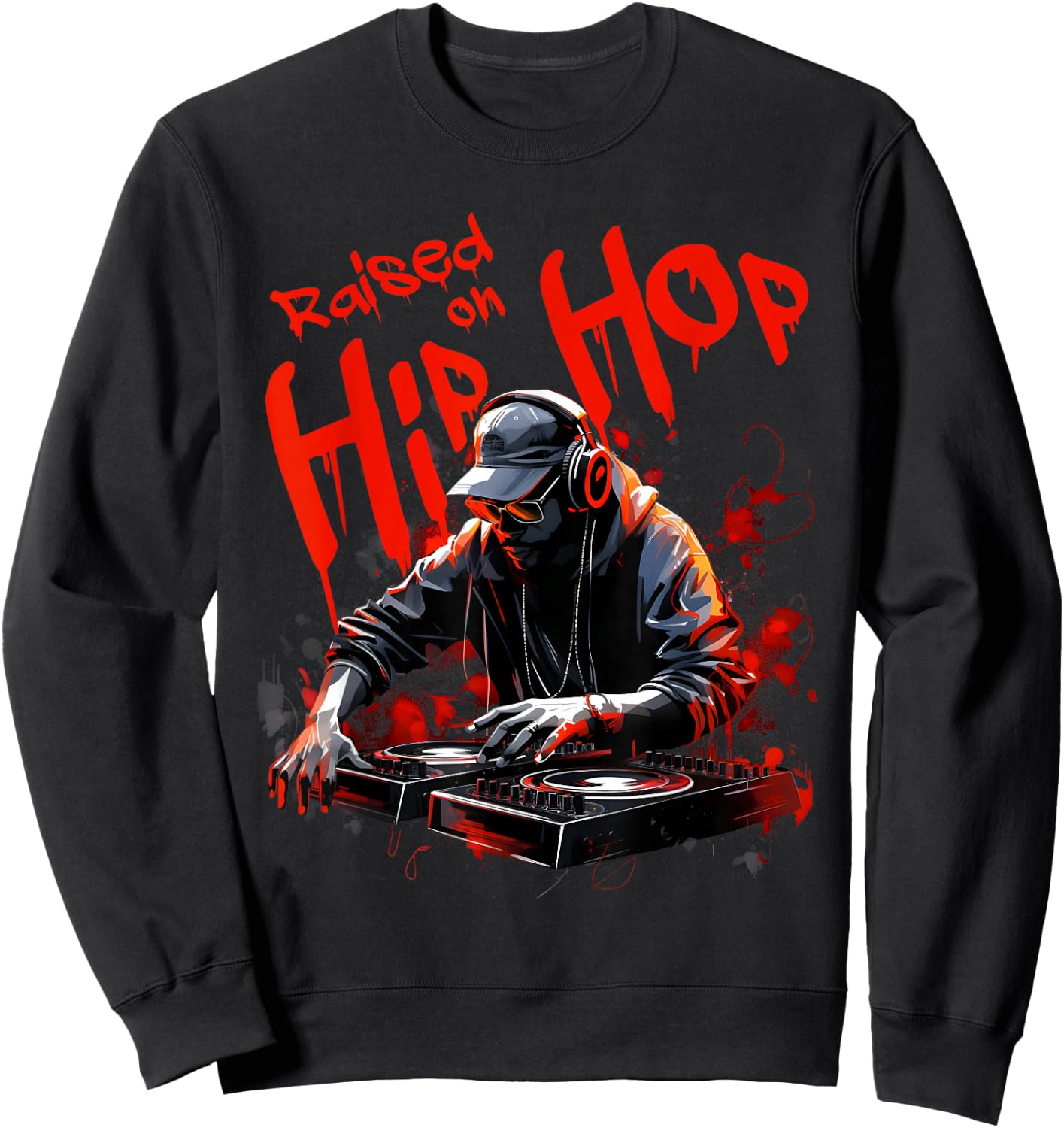 Hip Hop DJ 50th Anniversary Graphic Sweatshirt - Sweatshirt | Black