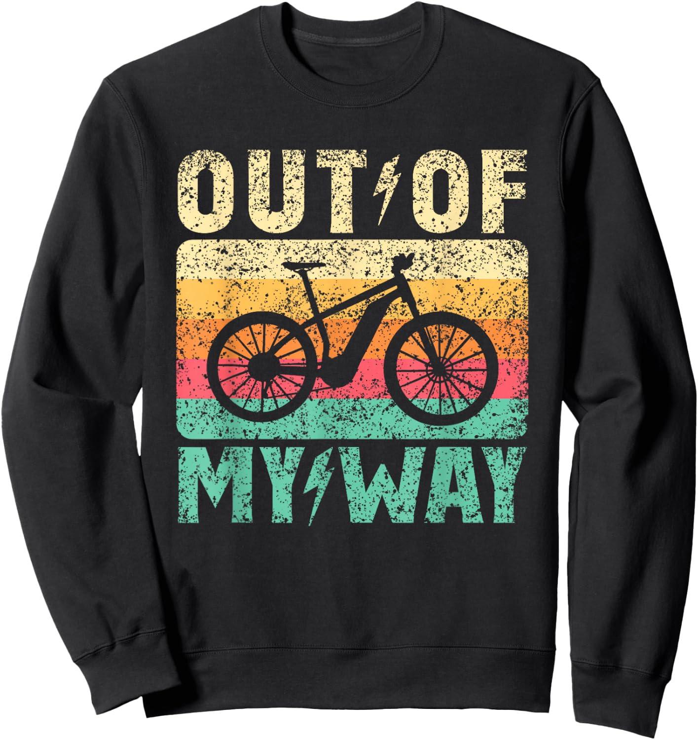 Out of the Way E-Bike Cyclist Cycling Electric Bicycle Sweatshirt - Sweatshirt | Black
