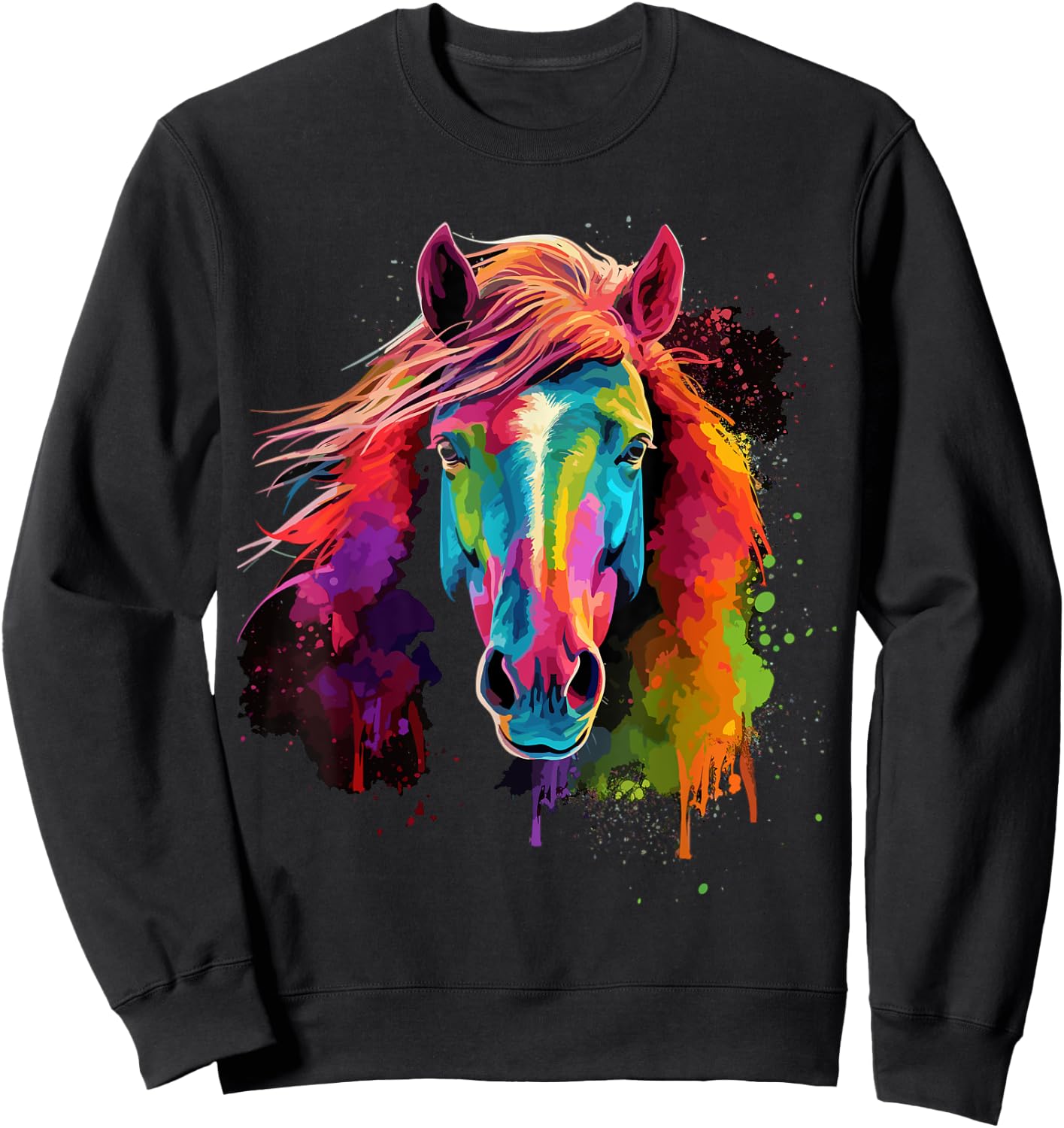 Icelandic Horse Riding Dressage Show Jumping Horse Stable Sweatshirt - Sweatshirt | Black