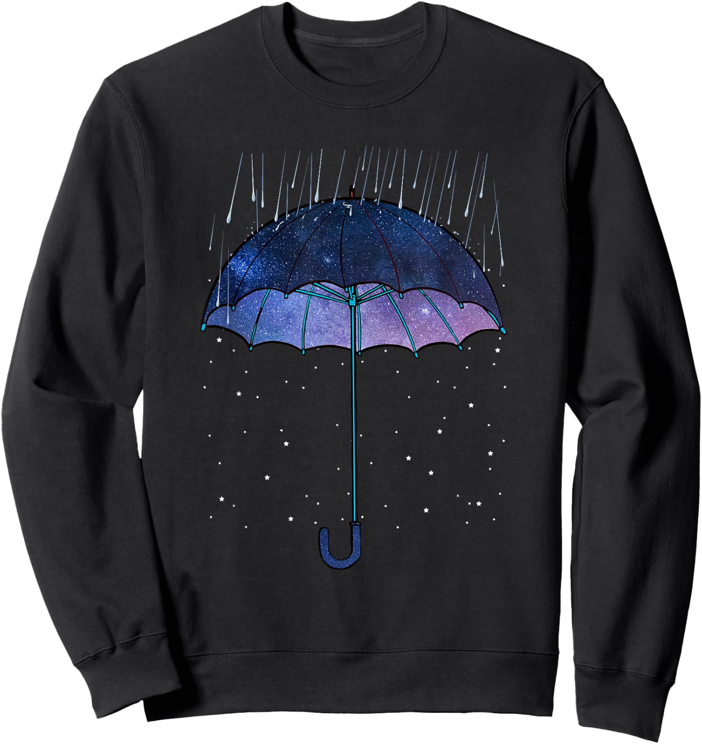 Rain Purple Umbrella For Violet Favorite Color Sweatshirt - Sweatshirt | Black