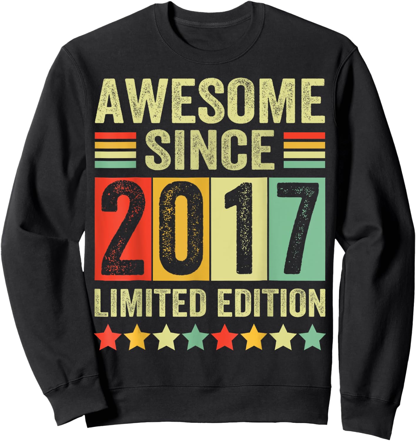 Est 2017 Limited Edition 6th Birthday Gifts 6 Year Old Sweatshirt - Sweatshirt | Black