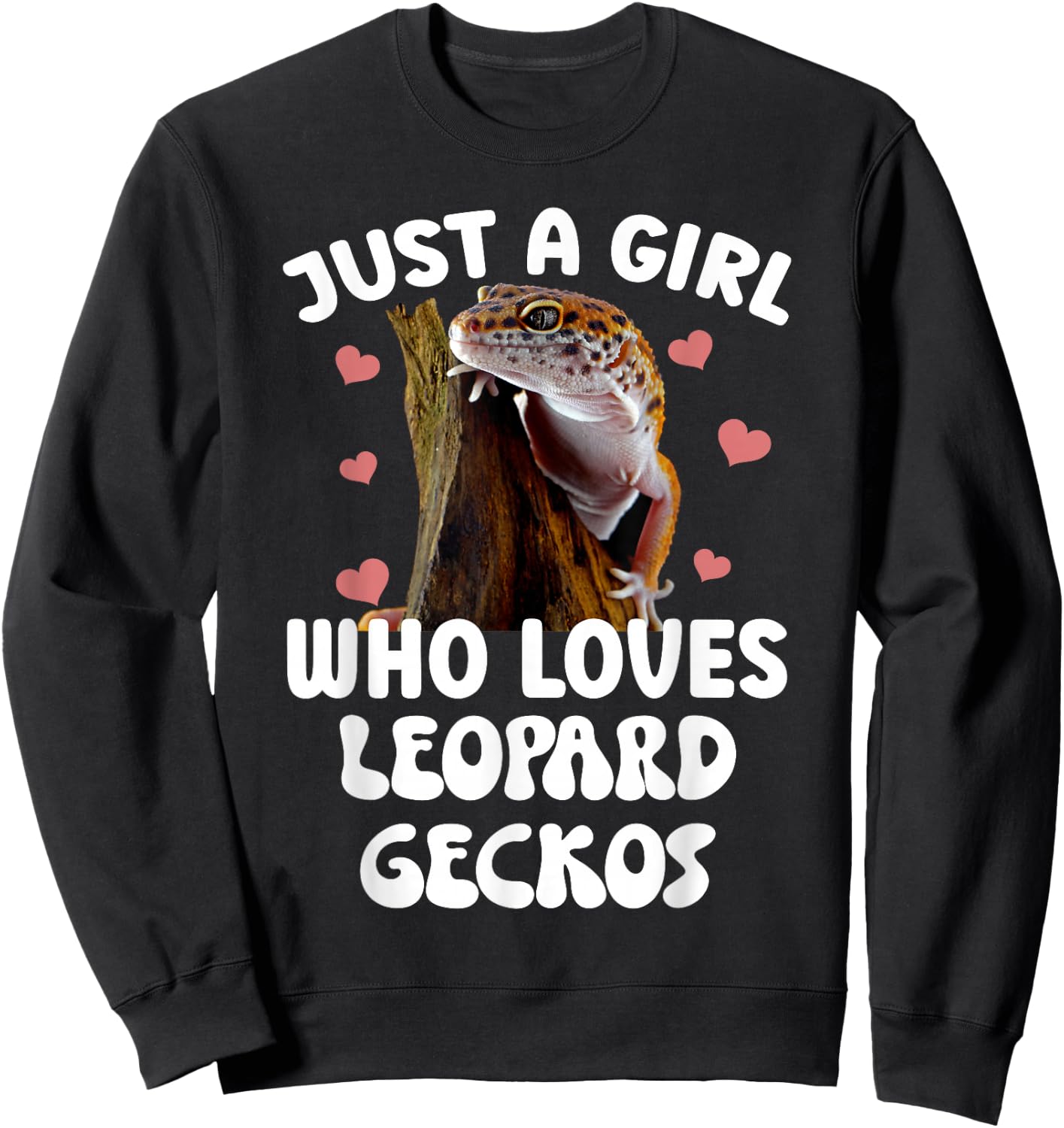 Cool Leopard Gecko For Girls Women Pet Lizard Reptile Lovers Sweatshirt - Sweatshirt | Black