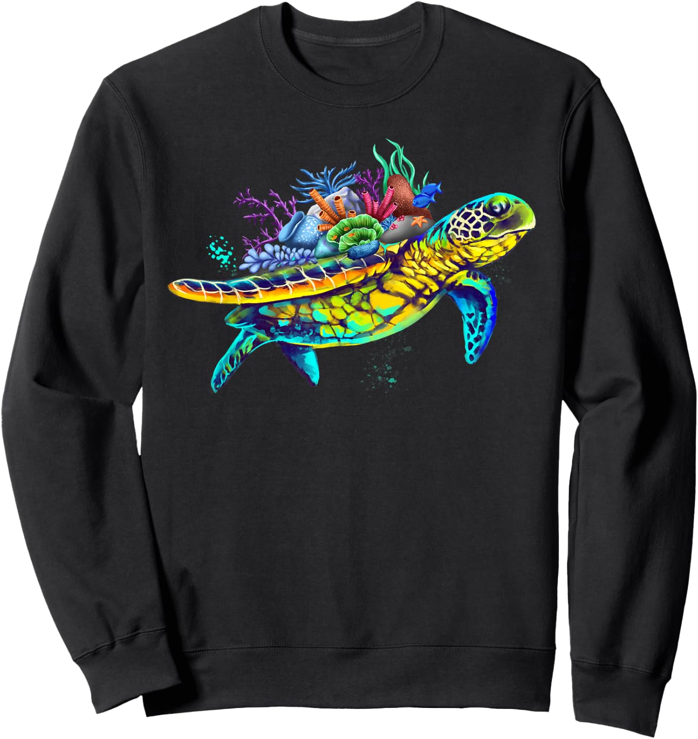 Save The Sea Turtles Funny Environmental Turtle Lover Outfit Sweatshirt - Sweatshirt | Black