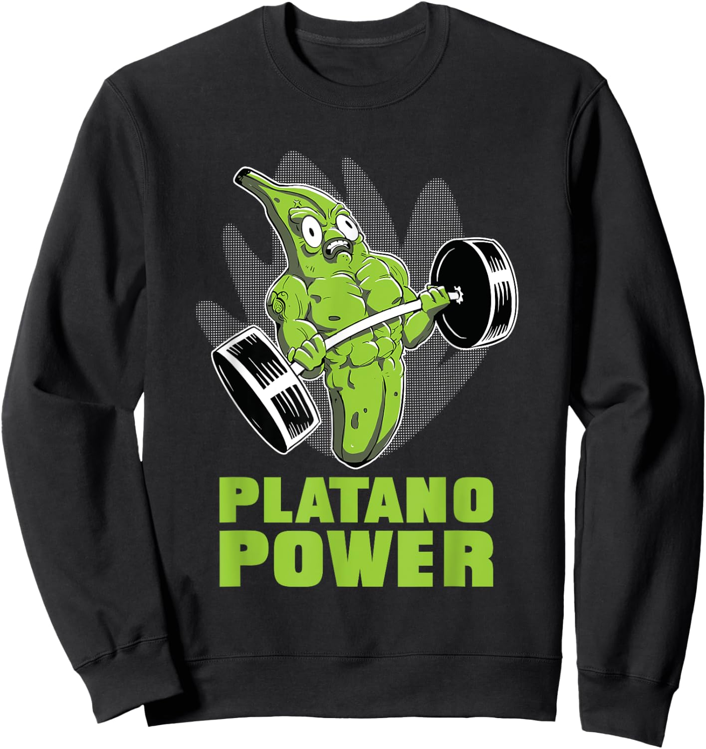 Dominican Republic Platano Power Sweatshirt - Sweatshirt | Black