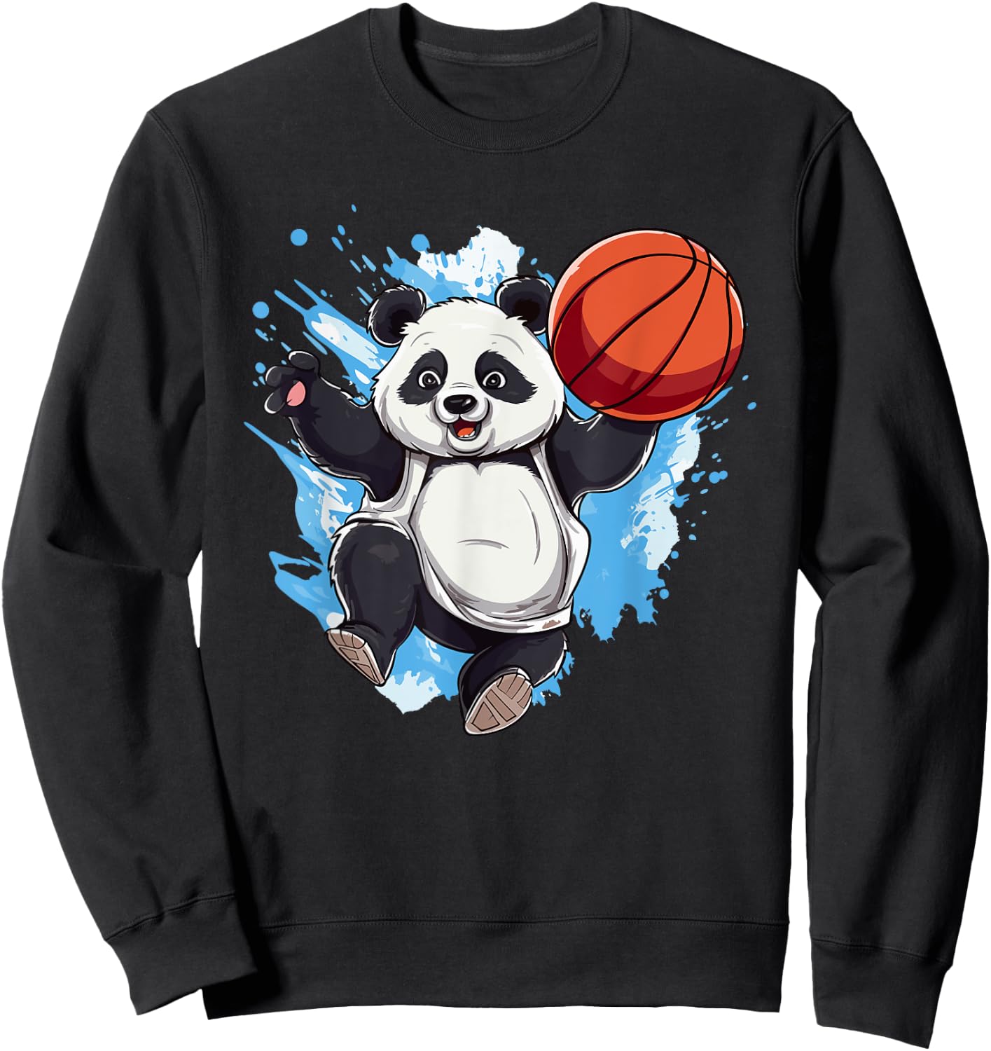 Panda Basketball Player Outfit Slam Dunk Boys Sweatshirt - Sweatshirt | Black