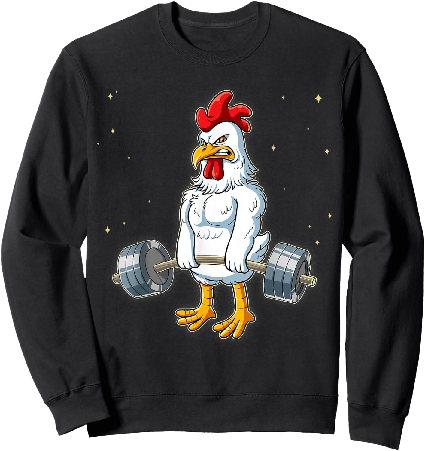 Chicken Gym Weight Training Deadlift Sweatshirt - Sweatshirt | Black
