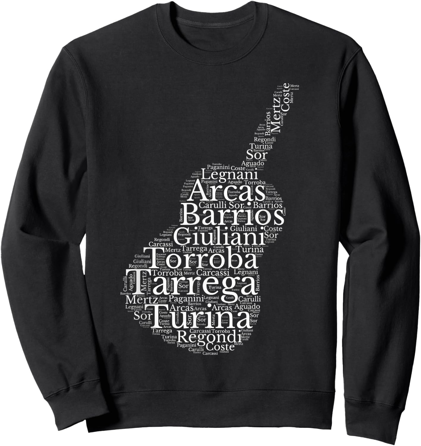 Classical guitar Sweatshirt - Sweatshirt | Black