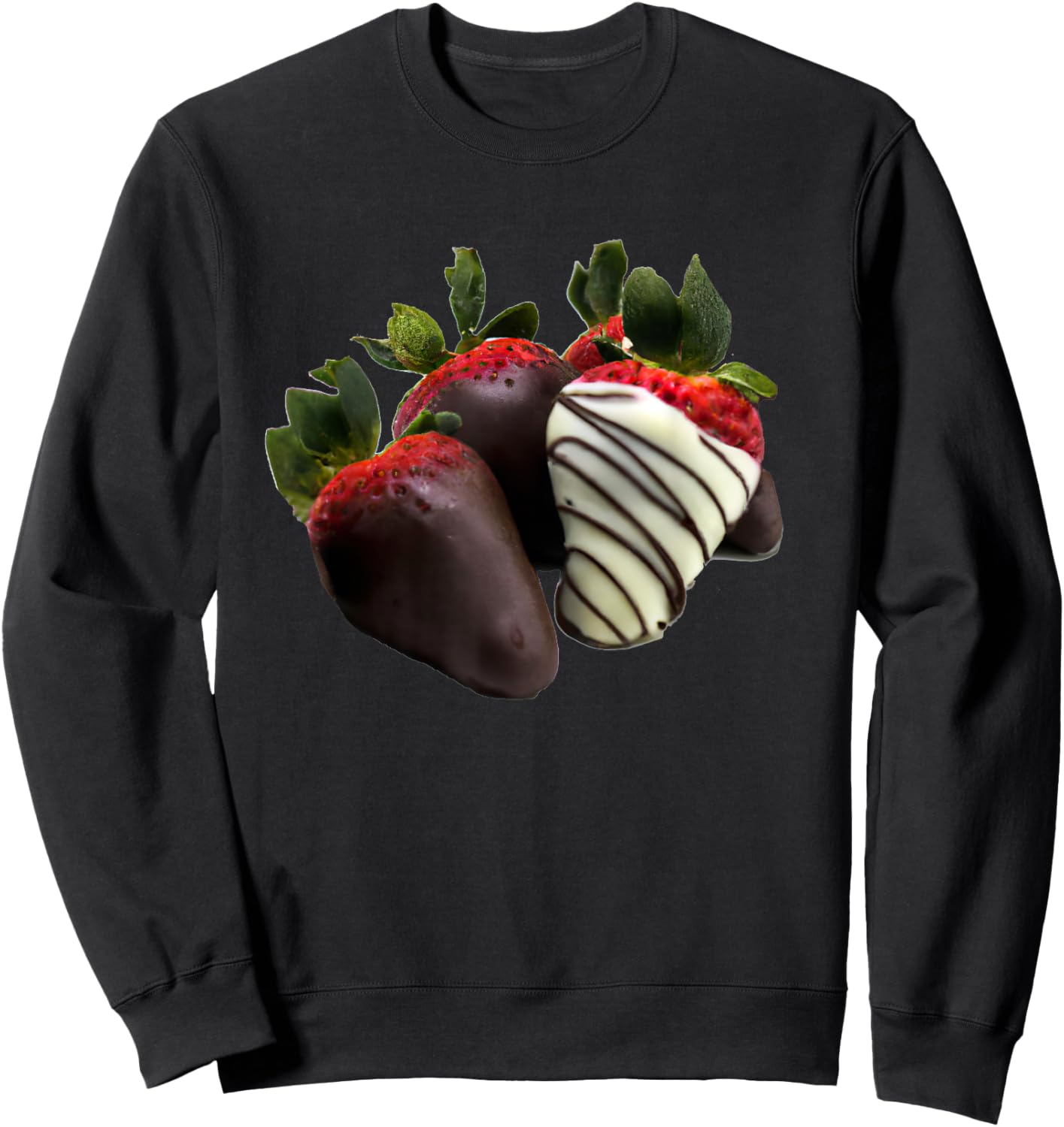 Chocolate Covered Strawberries Sweatshirt - Sweatshirt | Black