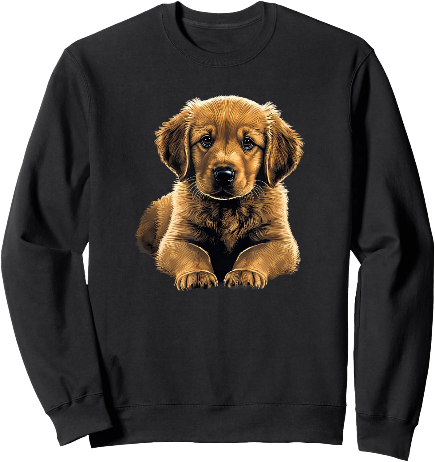 Funny Golden Retriever Puppy puppies Sweatshirt - Sweatshirt | Black