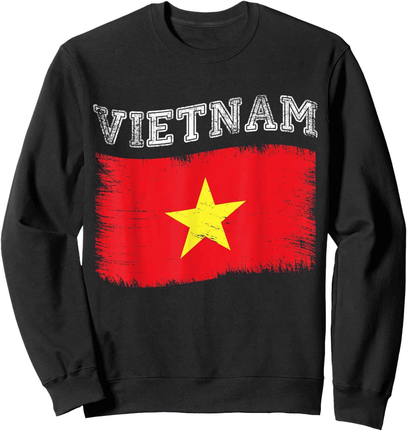 Vietnamese Flag Tourist Holiday Destination Vietnam Flag Sweatshirt - Sweatshirt | Black