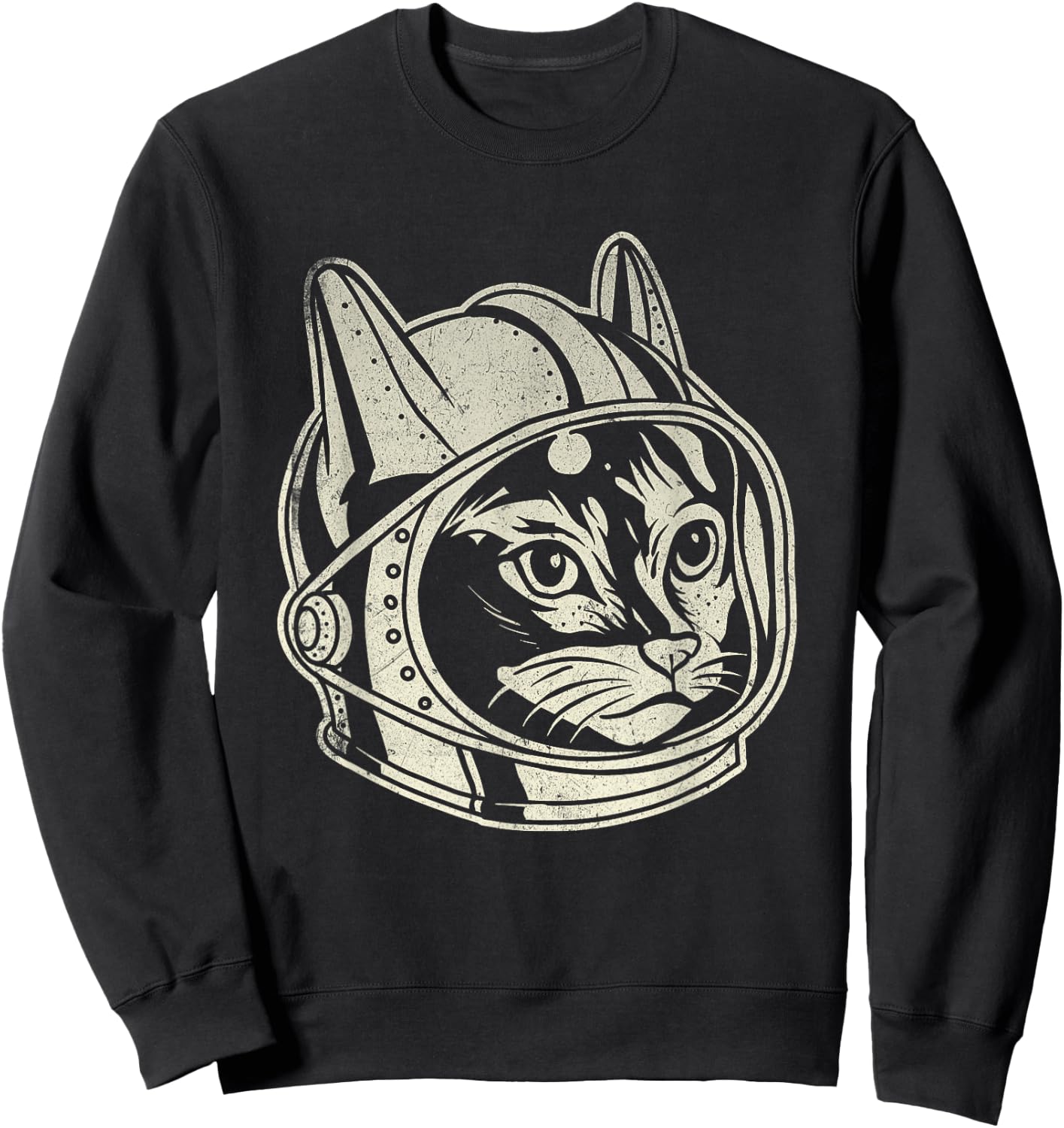 Astronaut Cat - Galaxy Animal Lover Pet Owner Veterinarian Women Kids Sweatshirt - Sweatshirt | Black