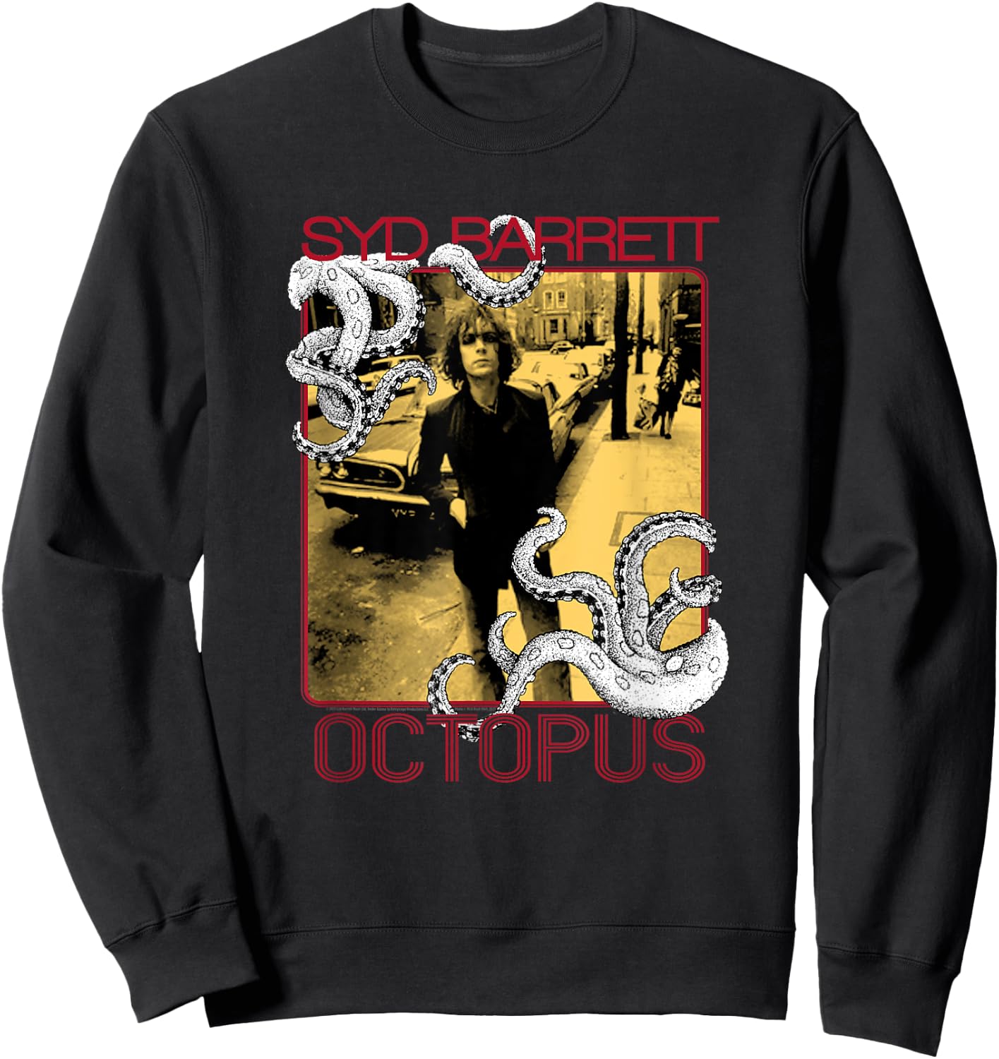 Syd Barrett -Adults Black Cotton 100% Small Classic Fit Short Sleeve Graphic Sweatshirt - Sweatshirt | Black