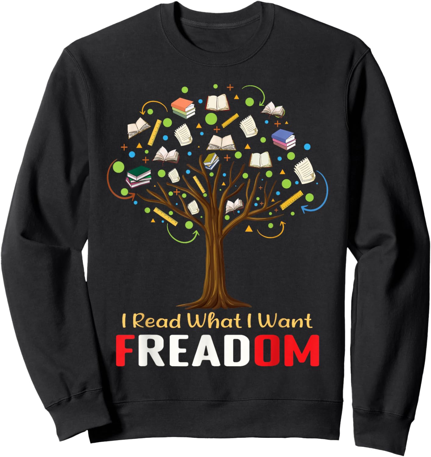 Read Banned Book Freedom Book Lover Reader Read Books Sweatshirt - Sweatshirt | Black