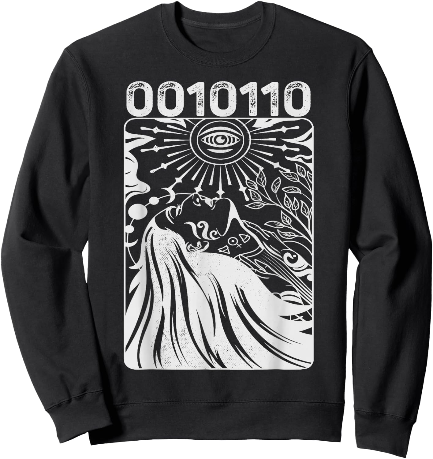 0010110 Spiritual Key Design Black Spiritual Sweatshirt - Sweatshirt | Black