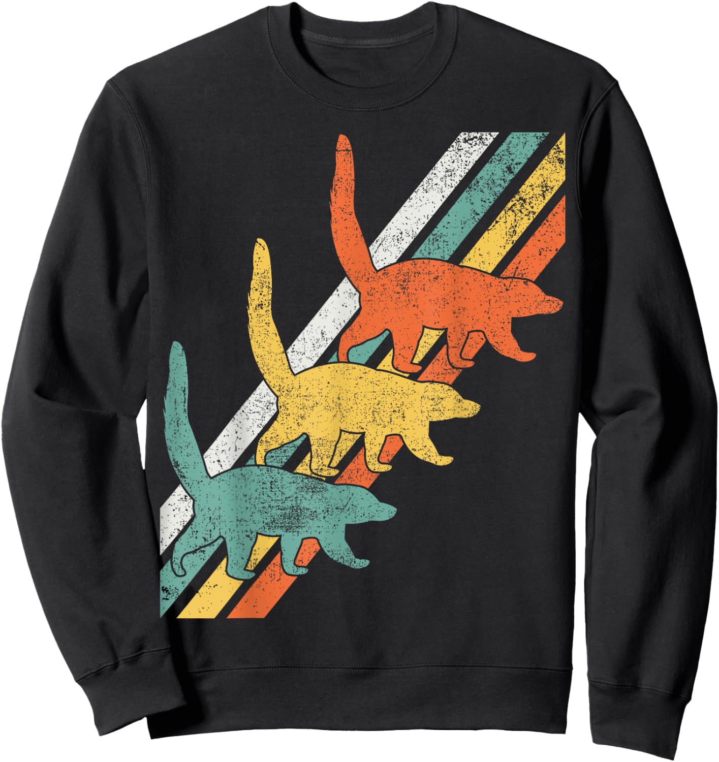 Coati Coatimundi Coatis Retro Sweatshirt - Sweatshirt | Black