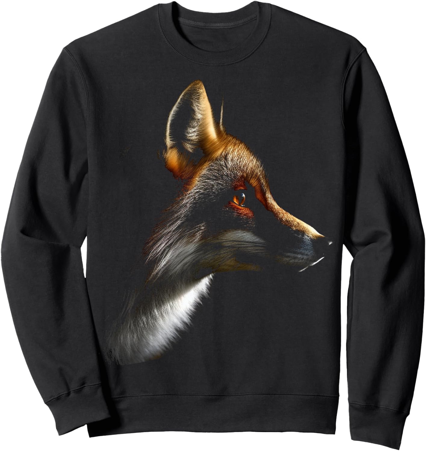 Fox Art - Animal Artwork Fox Sweatshirt - Sweatshirt | Black