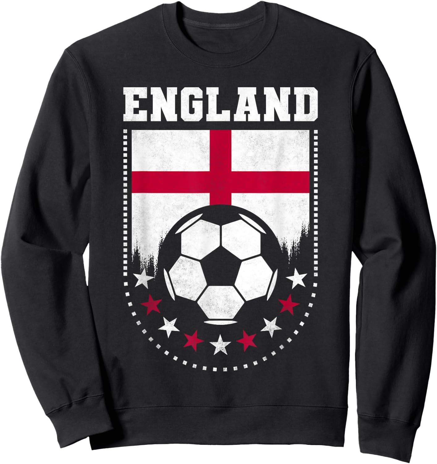 England Flag Soccer Fan Sweatshirt - Sweatshirt | Black