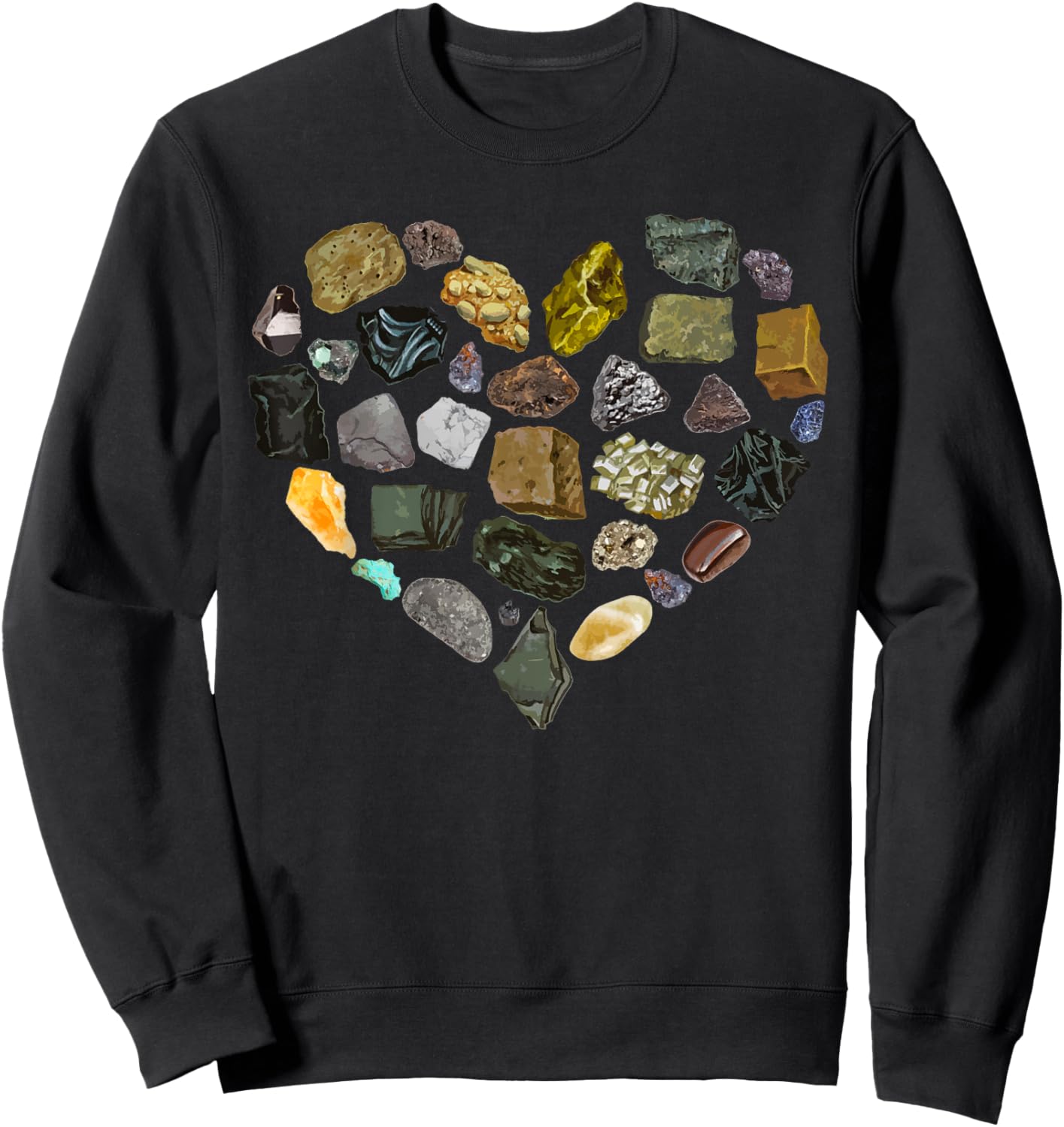 Funny Rock Collector Art Women Rockhounds Geology Sweatshirt - Sweatshirt | Black