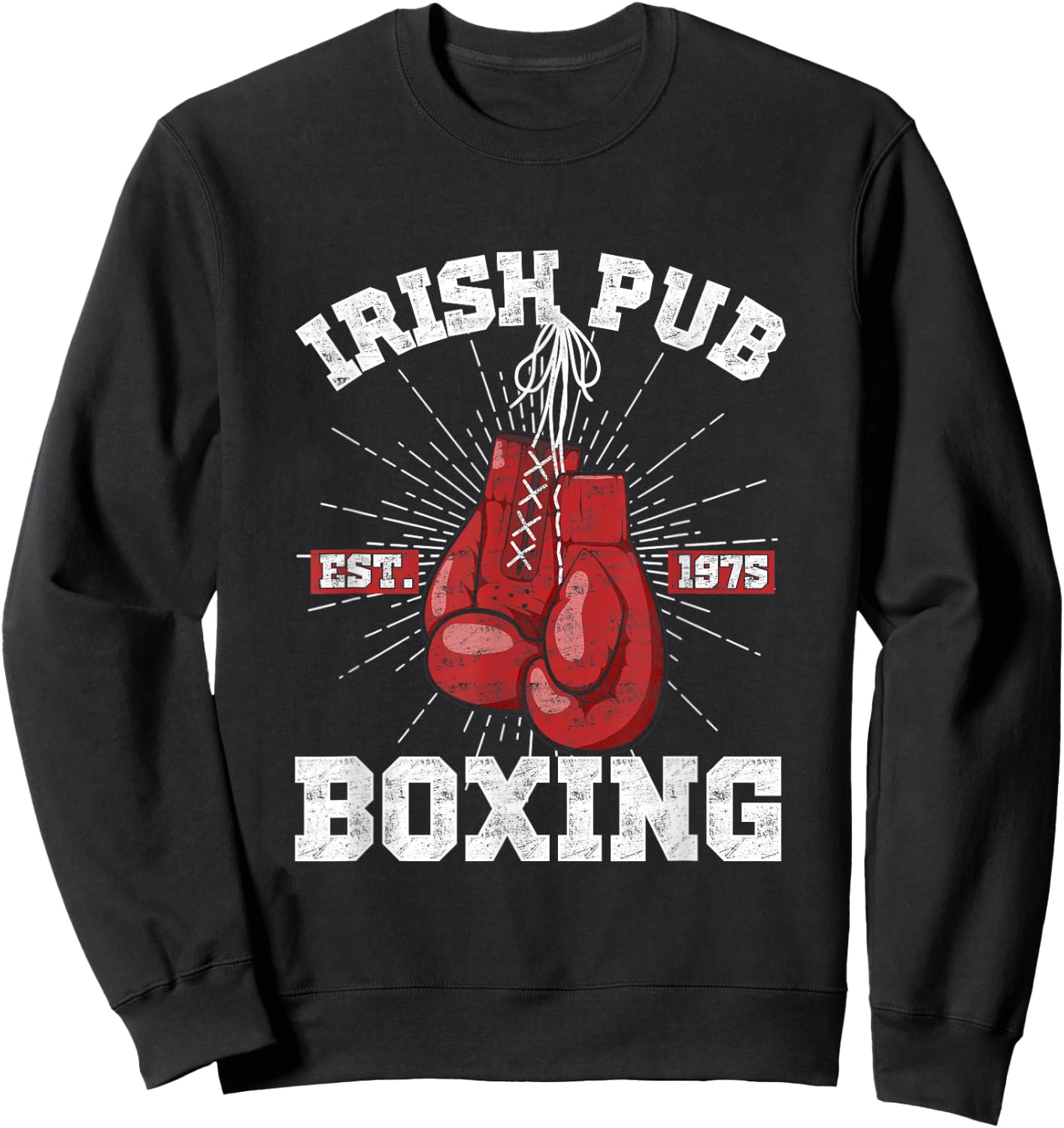 Vintage Irish Pub Est 1975 Boxing Day Sweatshirt - Sweatshirt | Black