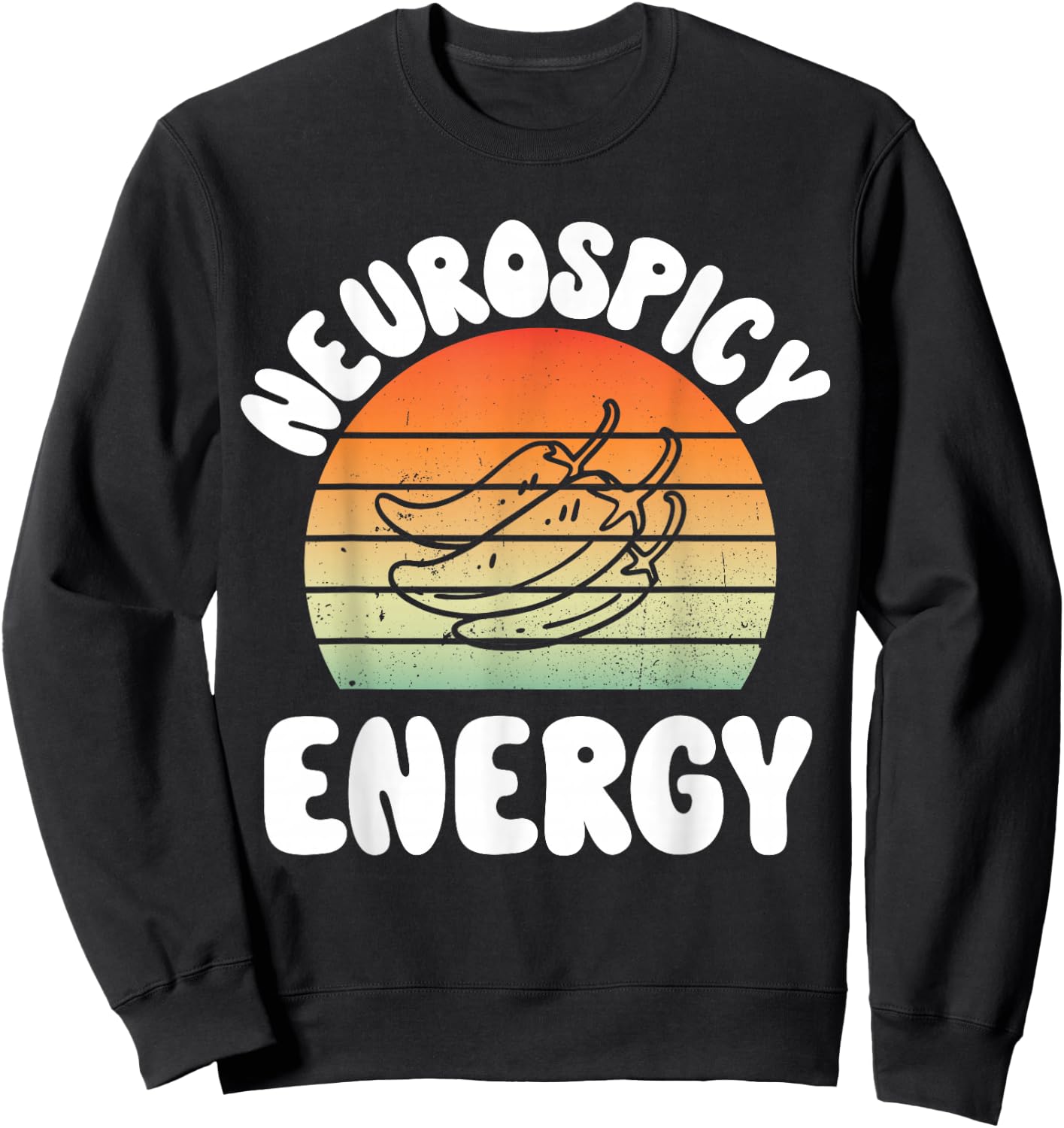 Neurospicy Energy Neurodivergence ADD Autism Aspergers ADHD Sweatshirt - Sweatshirt | Black