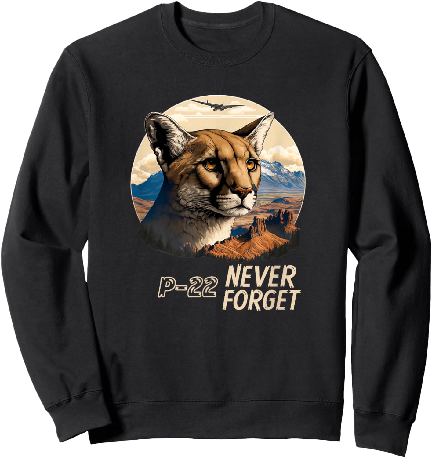 P-22 Mountain Lion Never Forget P-22 Griffith Mountain Sweatshirt - Sweatshirt | Black
