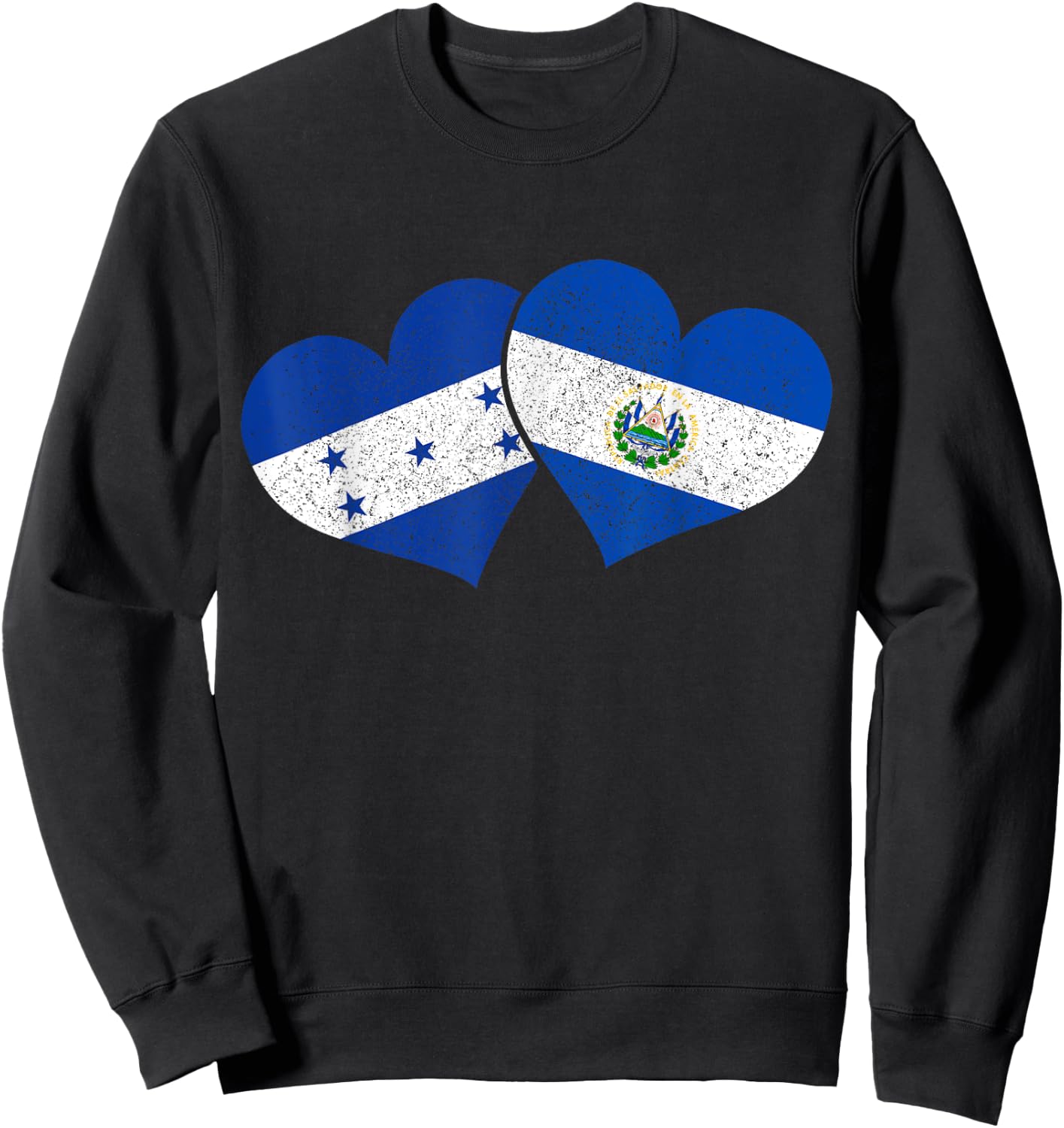 Honduras El Salvador Salvadorian Honduran Flag Pride Sweatshirt - Sweatshirt | Black