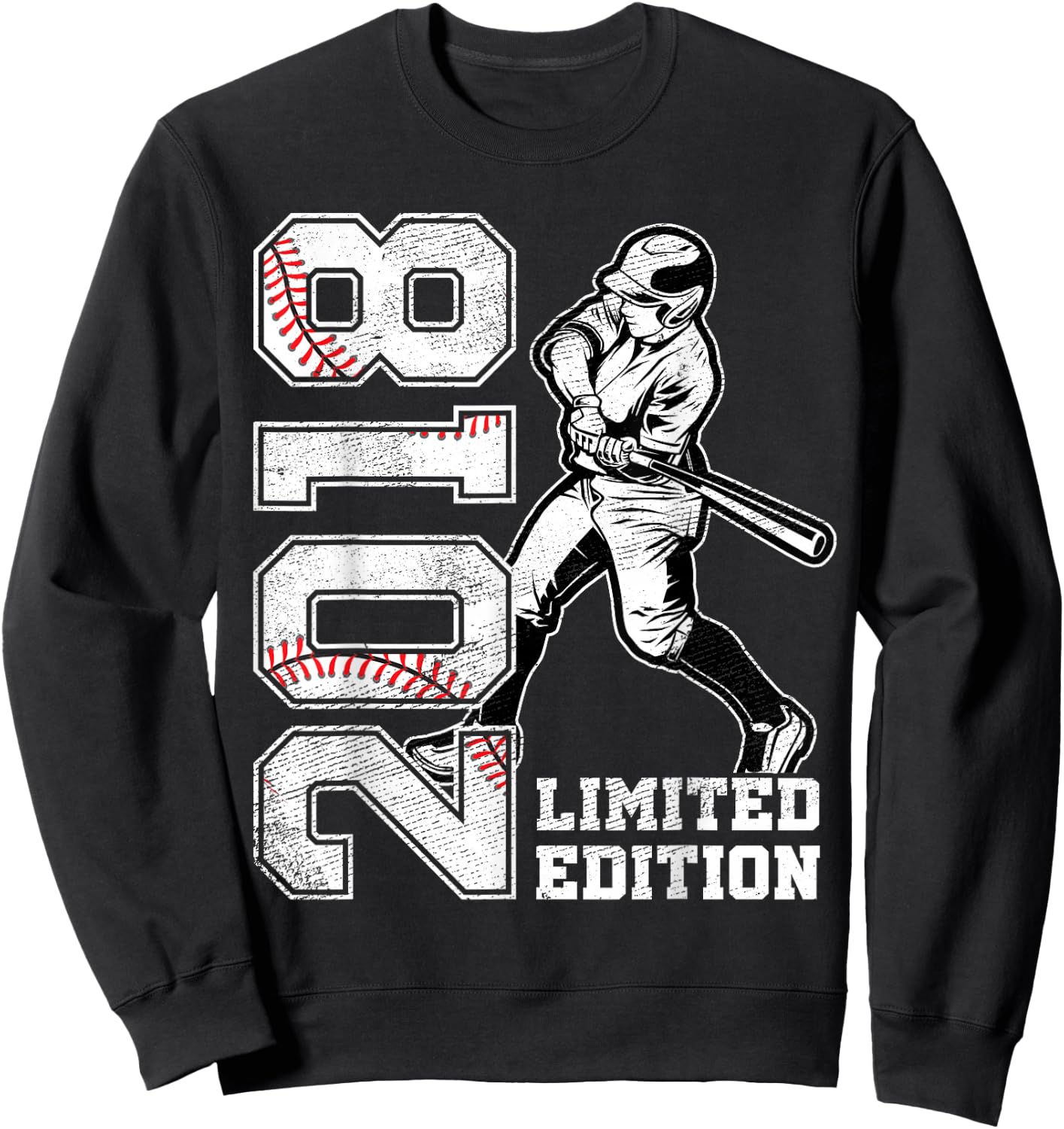 7th Birthday Baseball Limited Edition 2018 7 Years Old Sweatshirt - Sweatshirt | Black