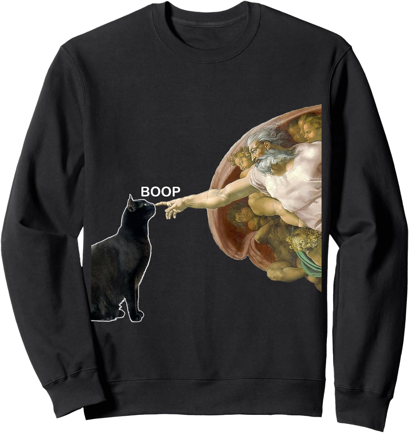 Cat Shirts /Women - Funny Cat Shirts for Cat Dad/Mom Sweatshirt - Sweatshirt | Black
