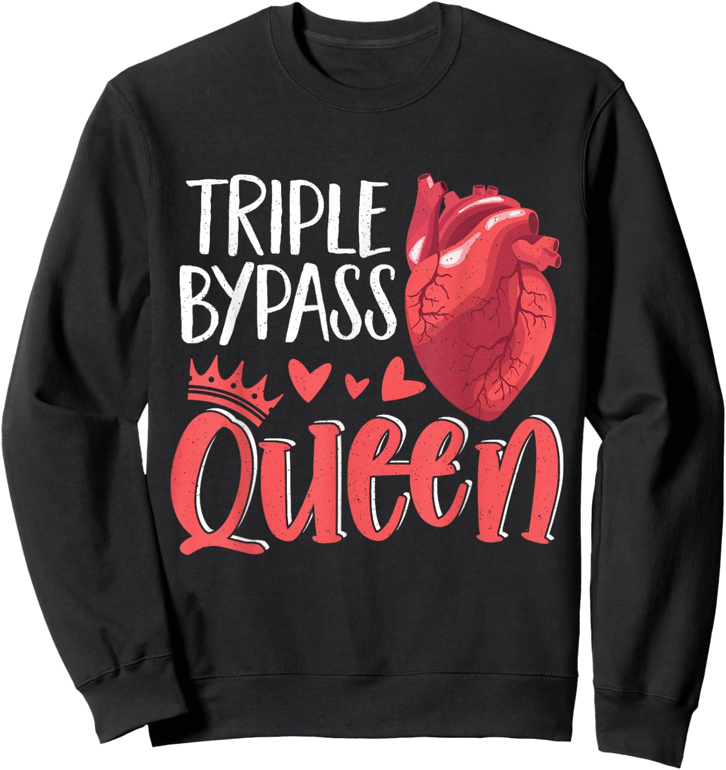 Open Heart Surgery Bypass Awareness Heart Triple Bypass Sweatshirt - Sweatshirt | Black